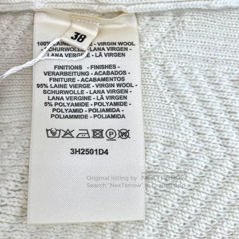 Hermes Hermes Beige Letter Embroidered Wool Sleeveless Knitted Dr Size XS / US 0-2 / IT 36-38 - 6 Thumbnail