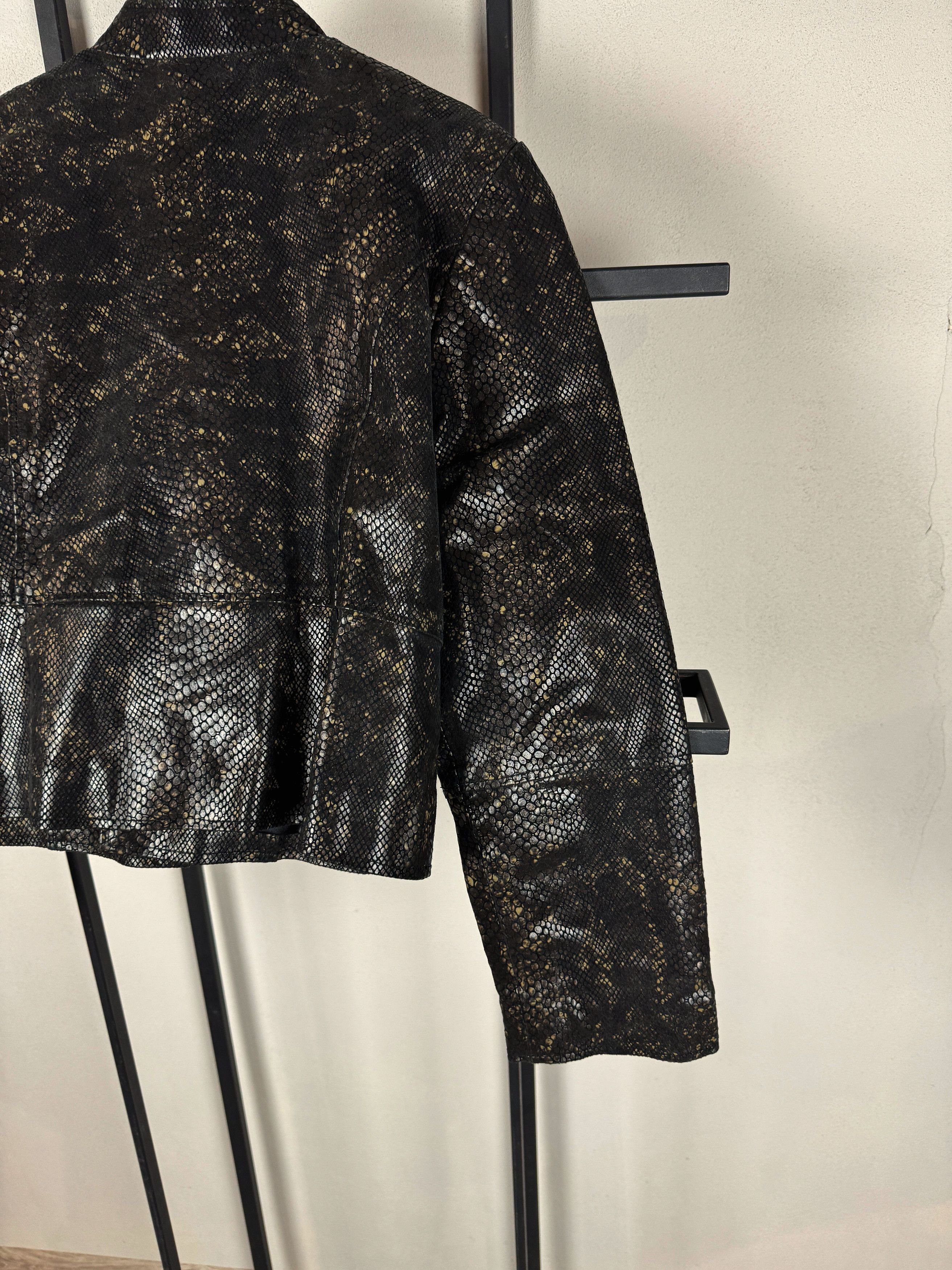 Yohji Yamamoto Black Snake Embossed Leather Jacket Minimal Archive Y2K Size US S / EU 44-46 / 1 - 8 Thumbnail