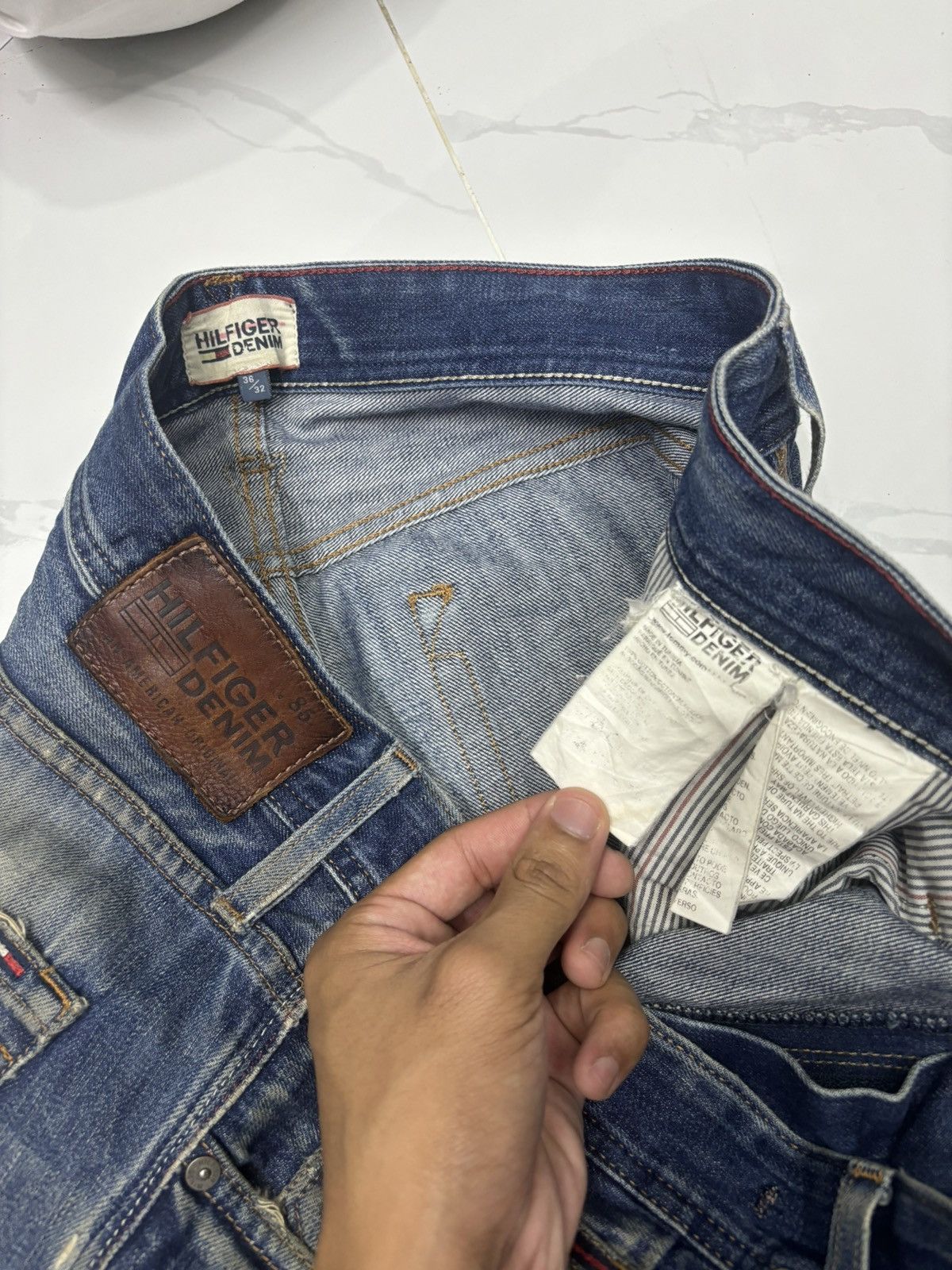 Tommy Hilfiger VINTAGE TOMMY HILFIGER RUSTY DISTRESS DENIM JEANS Size US 38 / EU 54 - 8 Thumbnail