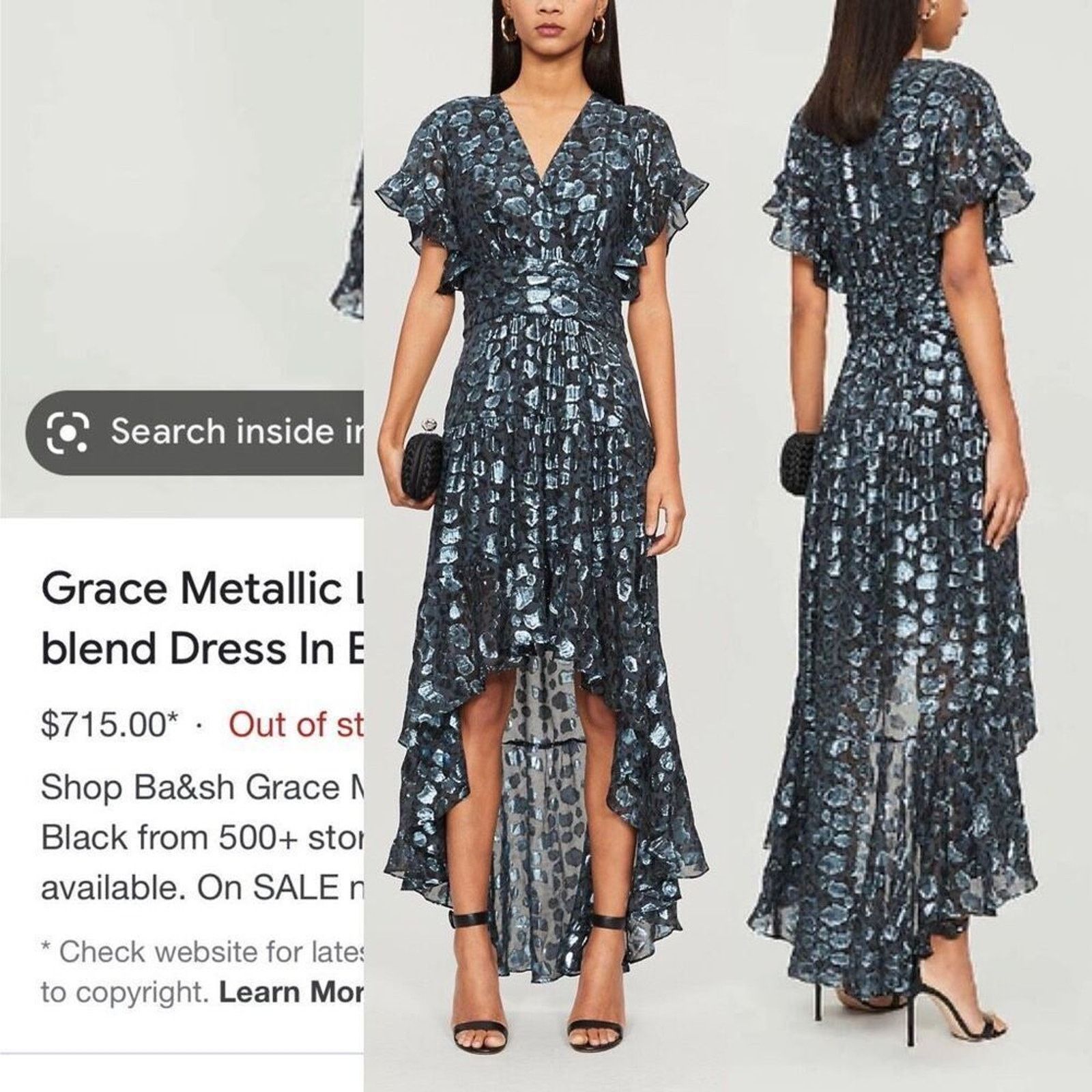 ba&sh Ba&sh Grace Leopard Print Silk Blend Dress | Size XS Size XS / US 0-2 / IT 36-38 - 2 Thumbnail