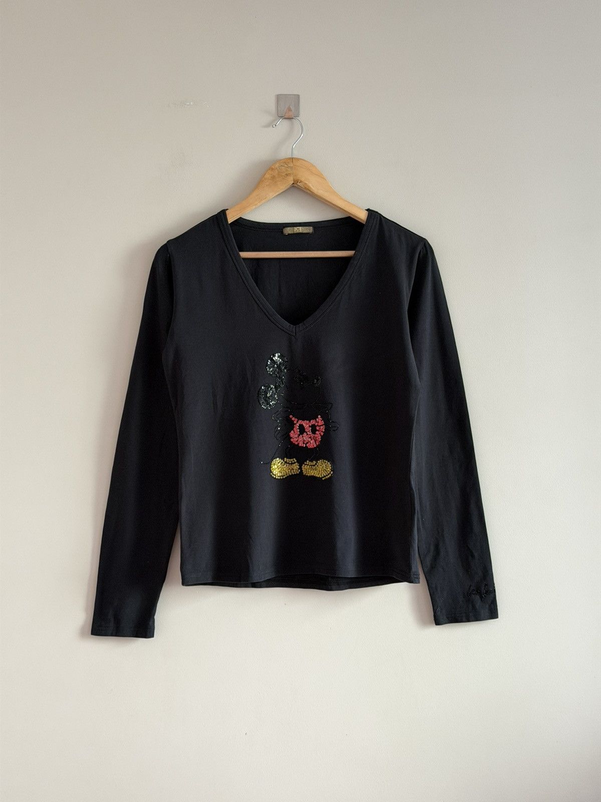 Iceberg Ice Iceberg Mickey Mouse Rhinestone Long Sleeve Top Size M / US 6-8 / IT 42-44 - 1 Thumbnail