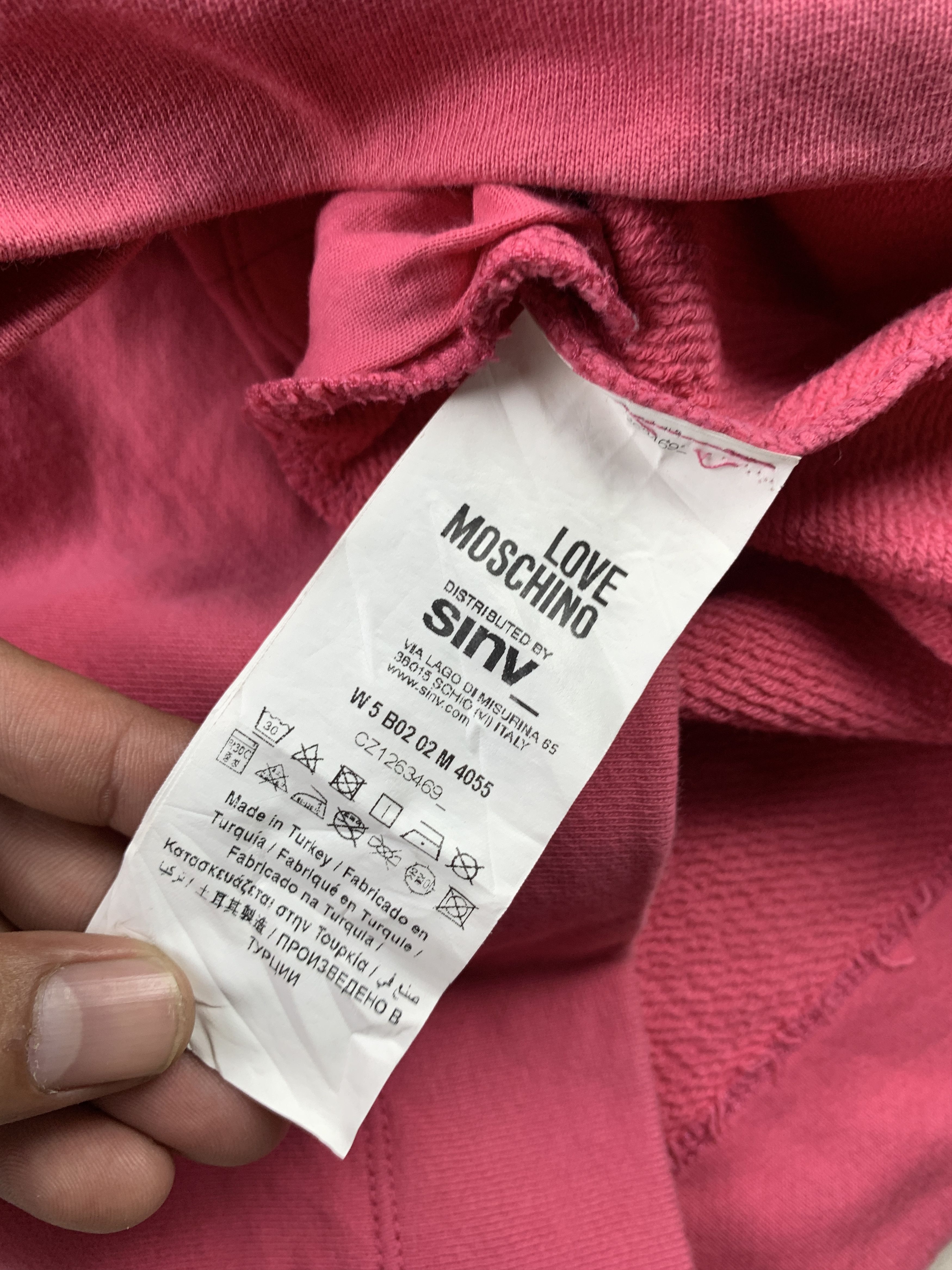 Love Moschino Love Moschino Pink Dressy Oversize Hoodie (M) Size M / US 6-8 / IT 42-44 - 7 Thumbnail