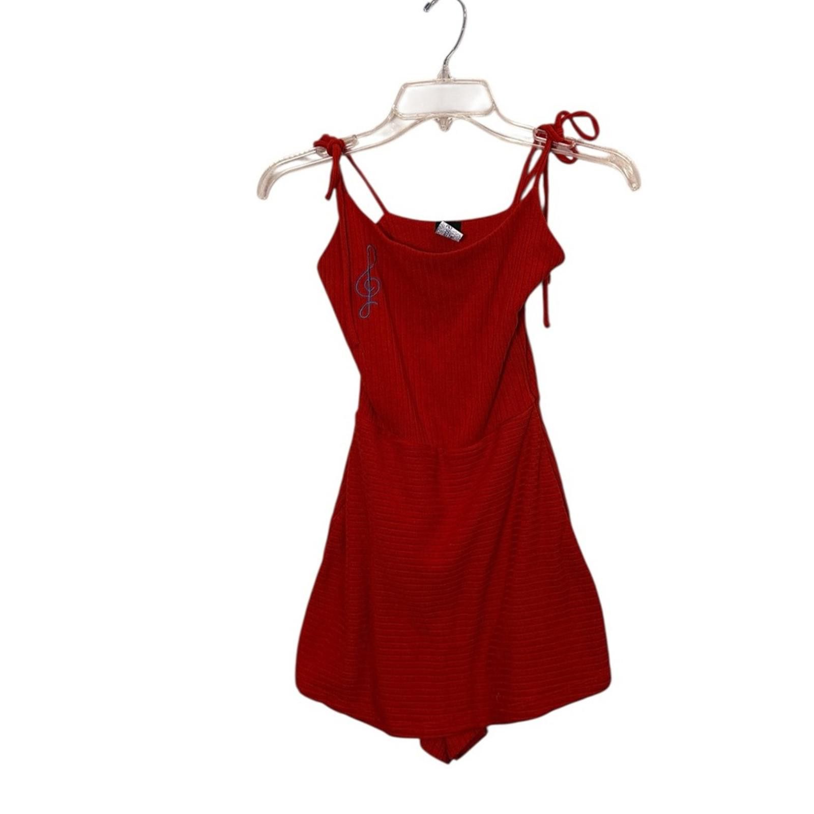 Other Samantha Pleet Vibrant Red Knit Pinup Girl Romper Mini Sz XS Size XS / US 0-2 / IT 36-38 - 1 Thumbnail