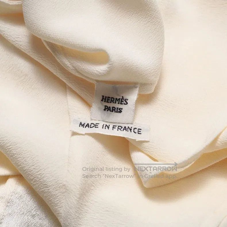 Hermes Hermes Silk Milkshake White Sleeveless Top Size XXS / US 00 / IT 34 - 7 Thumbnail