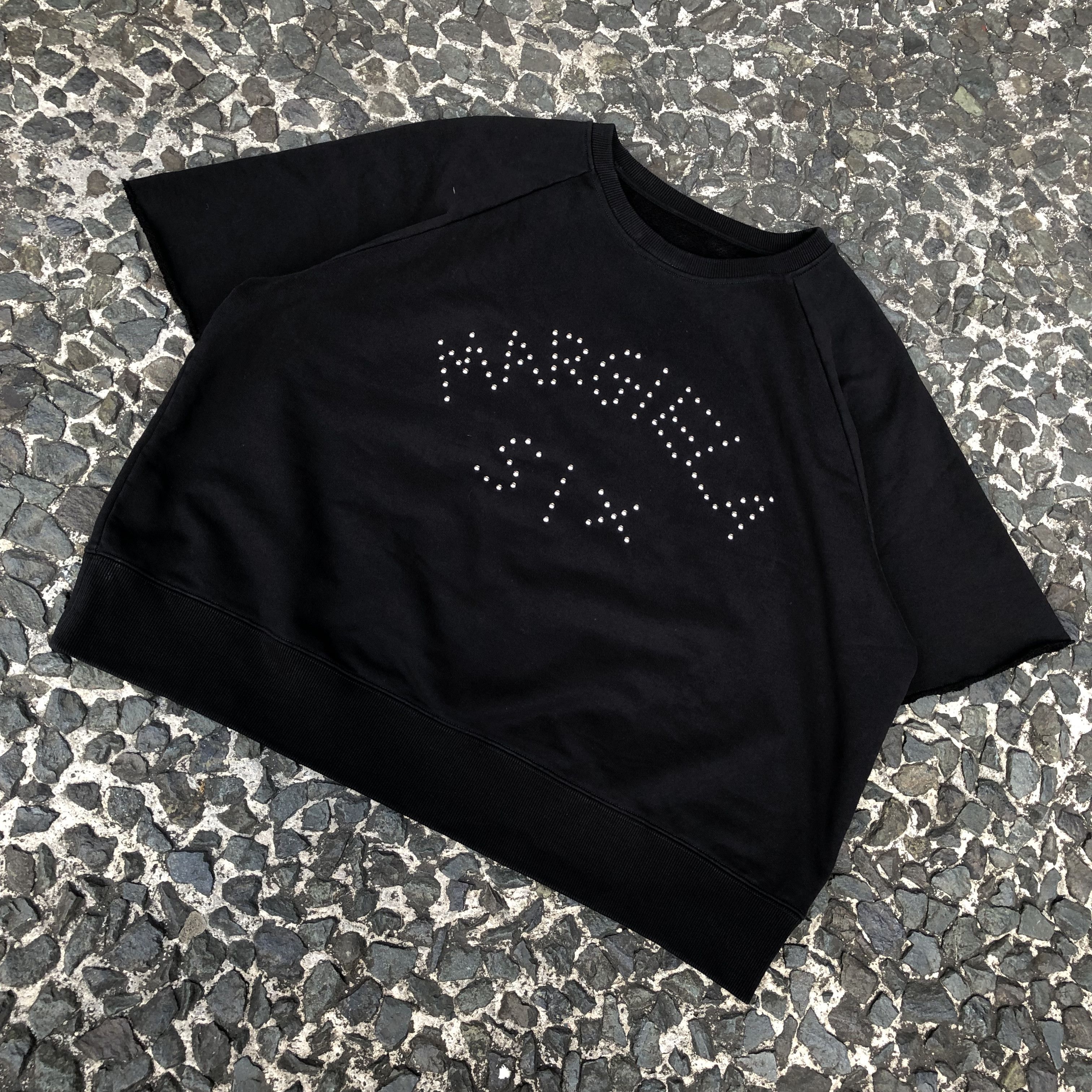 MM6 Maison Margiela Studded Logo Boxy S/S Sweatshirt Size XXL / US 16-18 / IT 52-54 - 3 Thumbnail