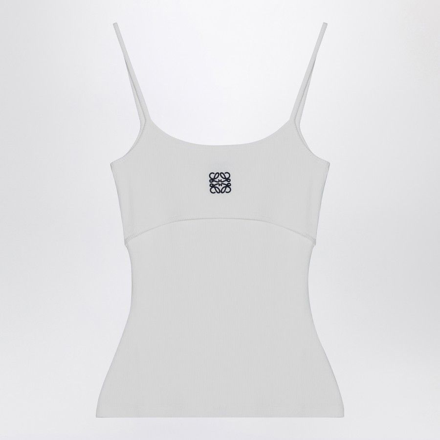 Loewe o1d2blof0824 Strap Top With Anagram Logo in White Size XS / US 0-2 / IT 36-38 - 1 Thumbnail