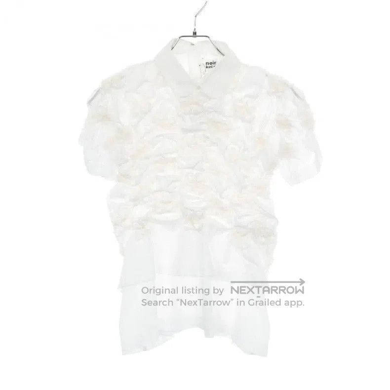 Comme des Garcons Comme Des Garcons White vintage floral design top Size S / US 4 / IT 40 - 1 Thumbnail
