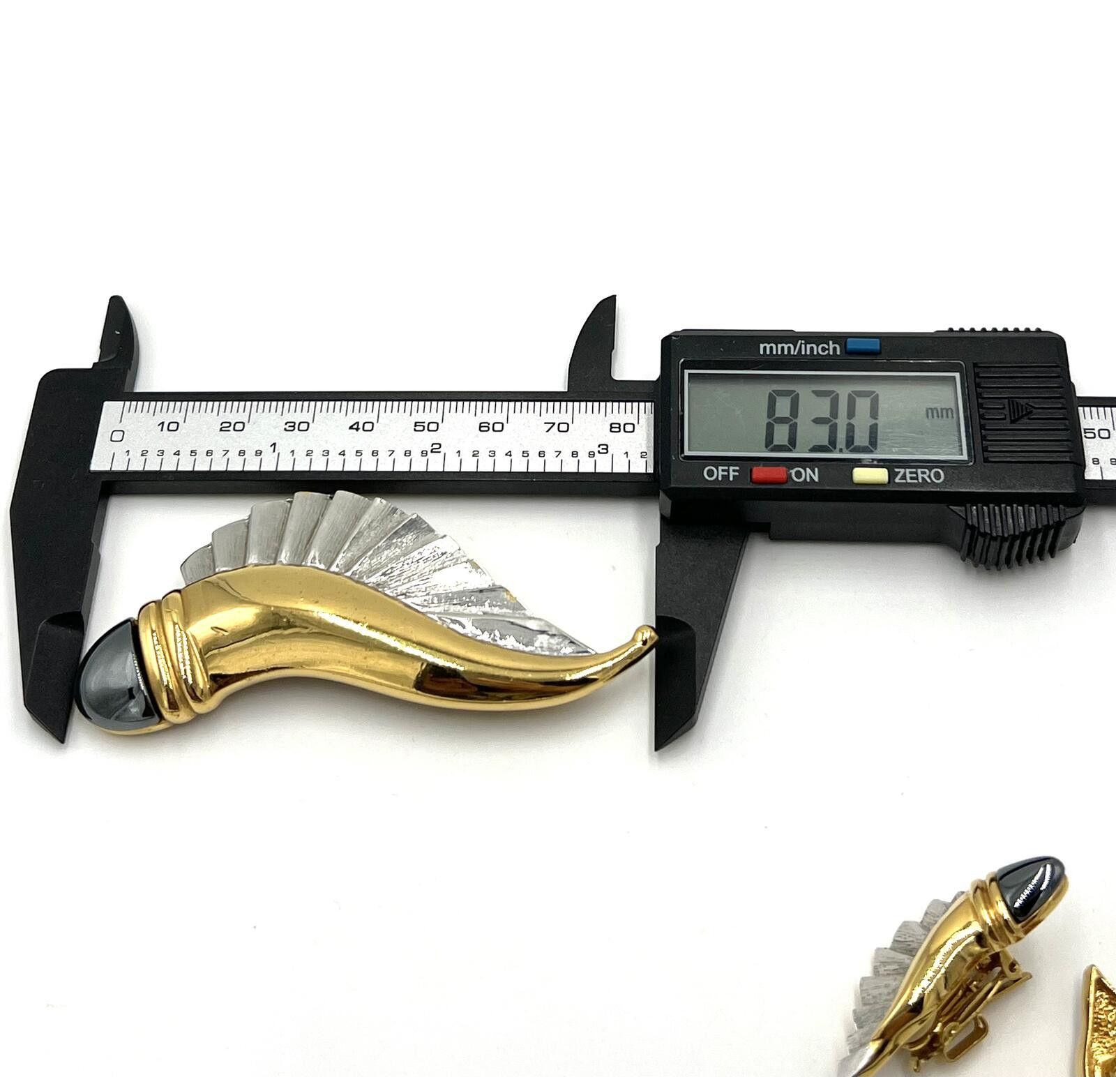Butter Goods Butler Hematite Art deco style 2-pc Earring & Brooch Set Size ONE SIZE - 8 Thumbnail