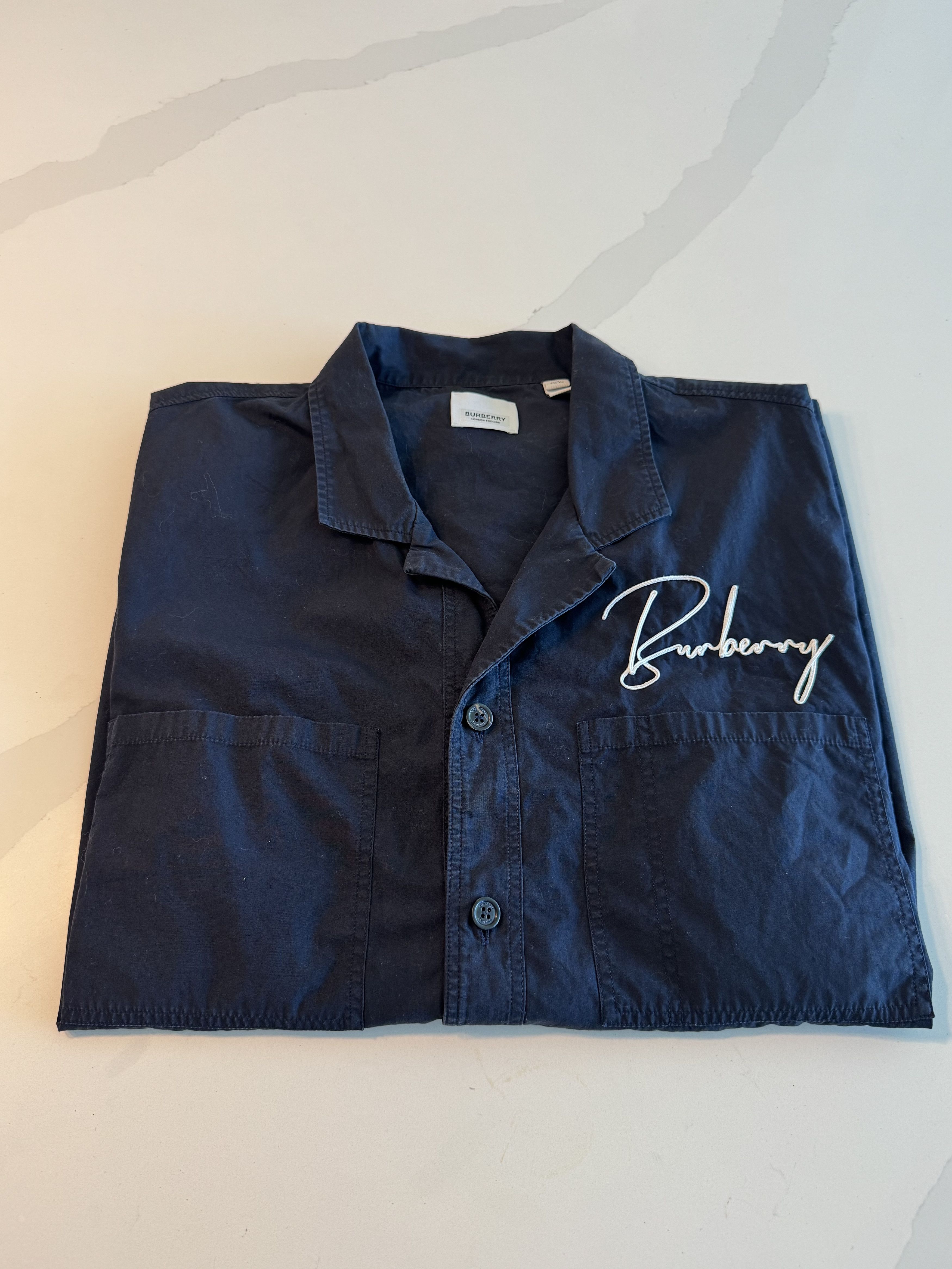 Burberry Burberry Short Sleeve Button Up Size US L / EU 52-54 / 3 - 1 Thumbnail