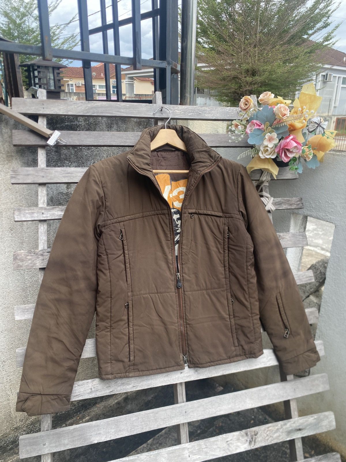 Yohji Yamamoto Vintage Y2K Y-3 Yohji Yamamoto Quilted Sunfaded Jacket Brown Size US S / EU 44-46 / 1 - 2 Thumbnail