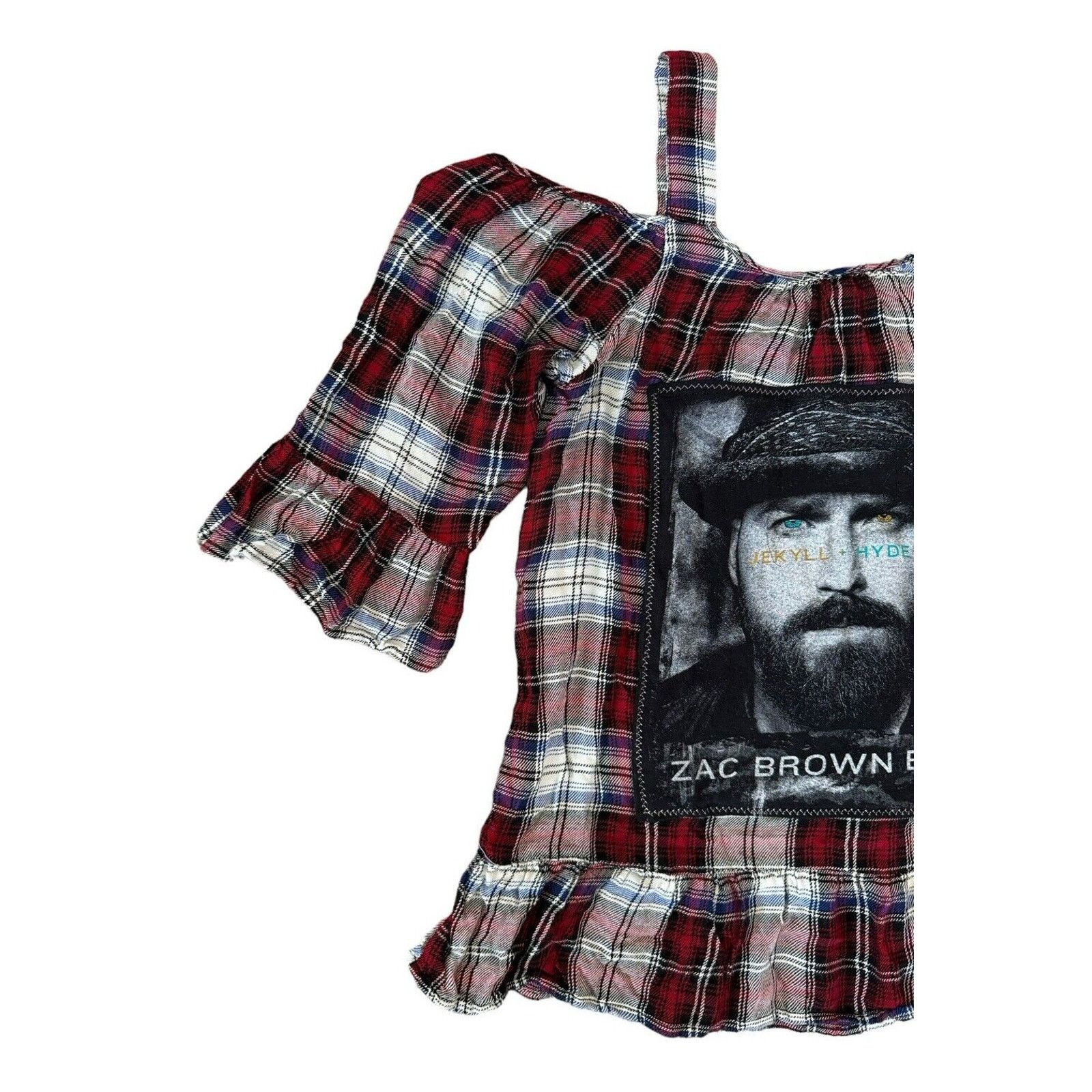 Anthropologie ZAC BROWN Country Western Plaid Upcycled Retro Vintage Shirt Size S / US 4 / IT 40 - 8 Thumbnail