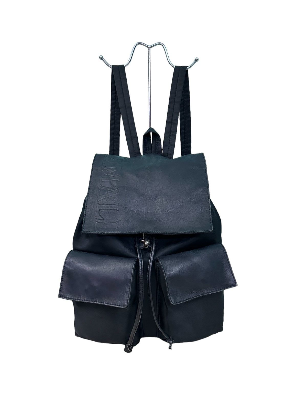 Norma Kamali VINTAGE NORMA KAMALI NYLON LEATHER BACKPACK Size ONE SIZE - 1 Thumbnail