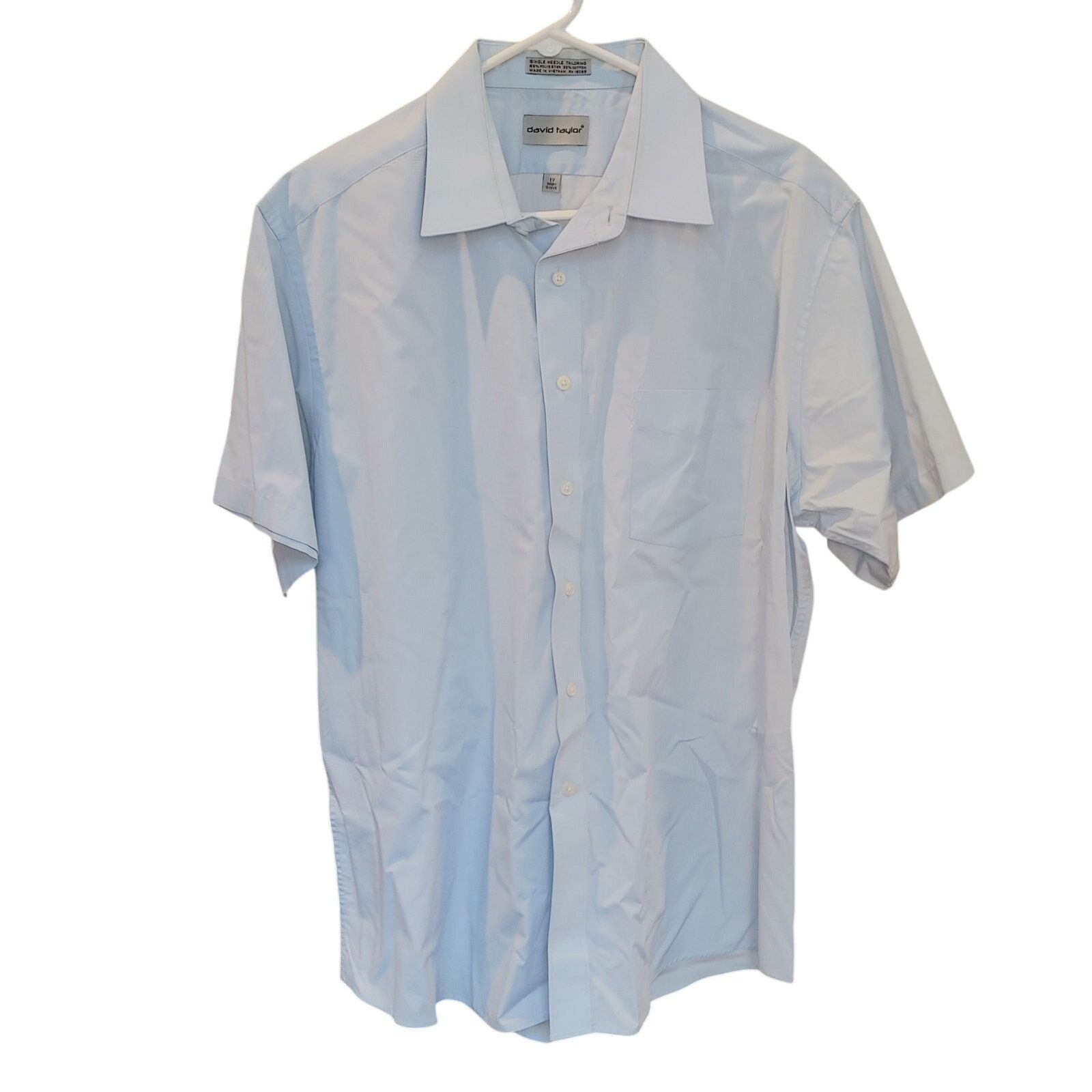 Other David Taylor Men's 17 Light Blue SS Buttn Down Casual Shirt Size US XL / EU 56 / 4 - 1 Thumbnail