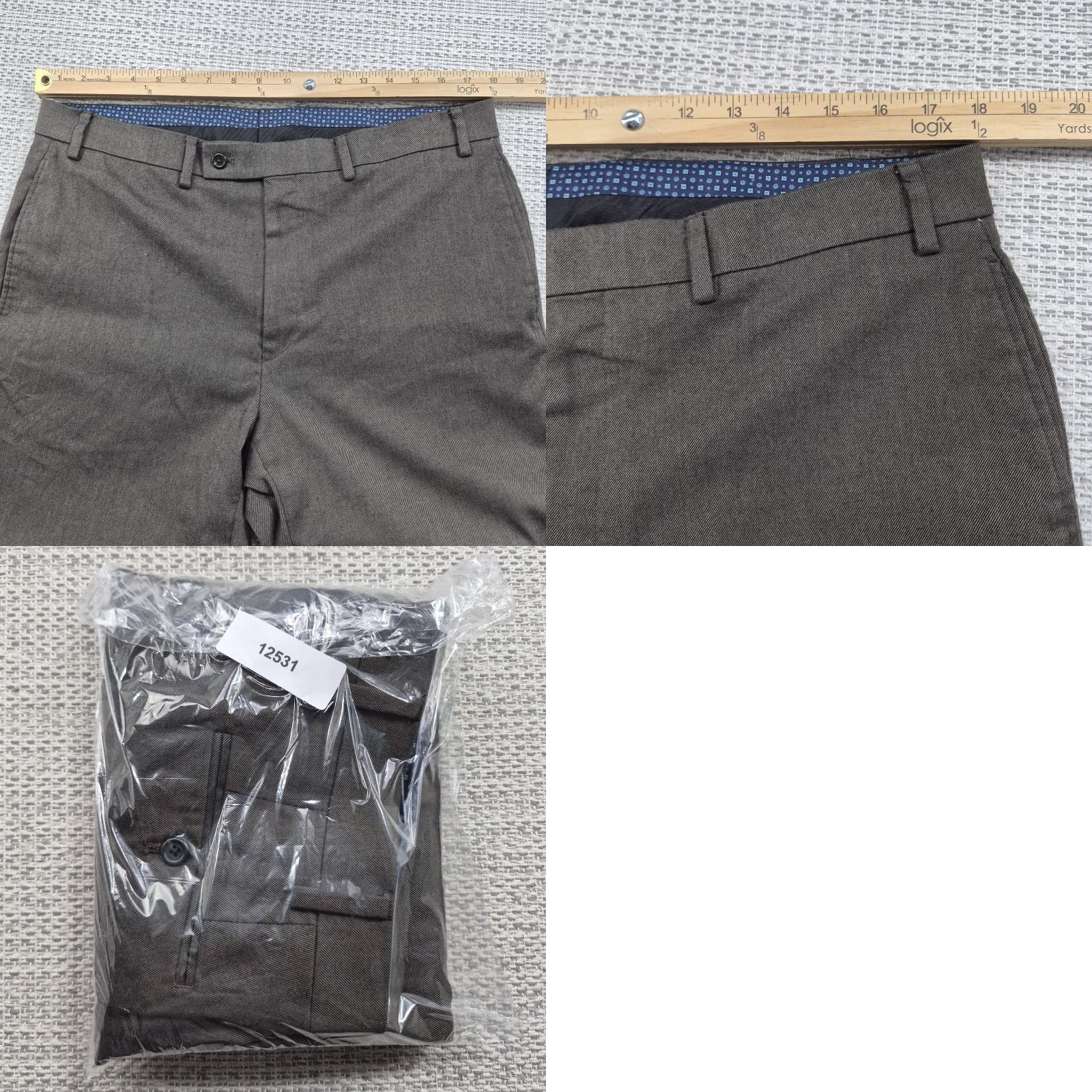 Ralph Lauren Lauren Ralph Lauren Dress Pants Mens 36x32 Brown Flat Front Stretch Straight Leg Size US 36 / EU 52 - 8 Thumbnail