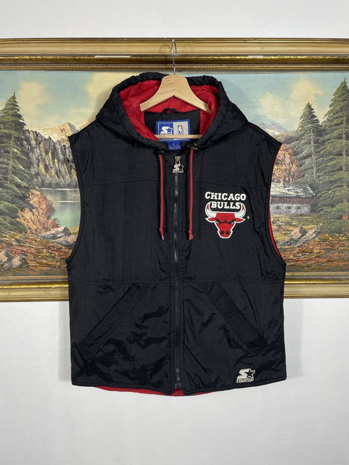 NBA × Starter Chicago Bulls Starter NBA Vest Jacket Basketball Streetwear Size US M / EU 48-50 / 2 - 1 Thumbnail