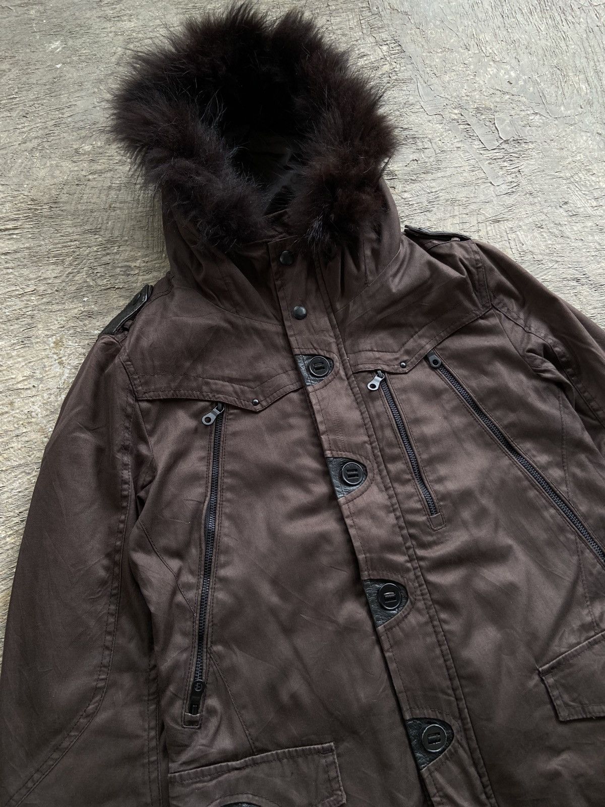 Japanese Brand 2000s Rielabo NCFM - Apocalypse Style Fur Parka Jacket Size US M / EU 48-50 / 2 - 2 Thumbnail