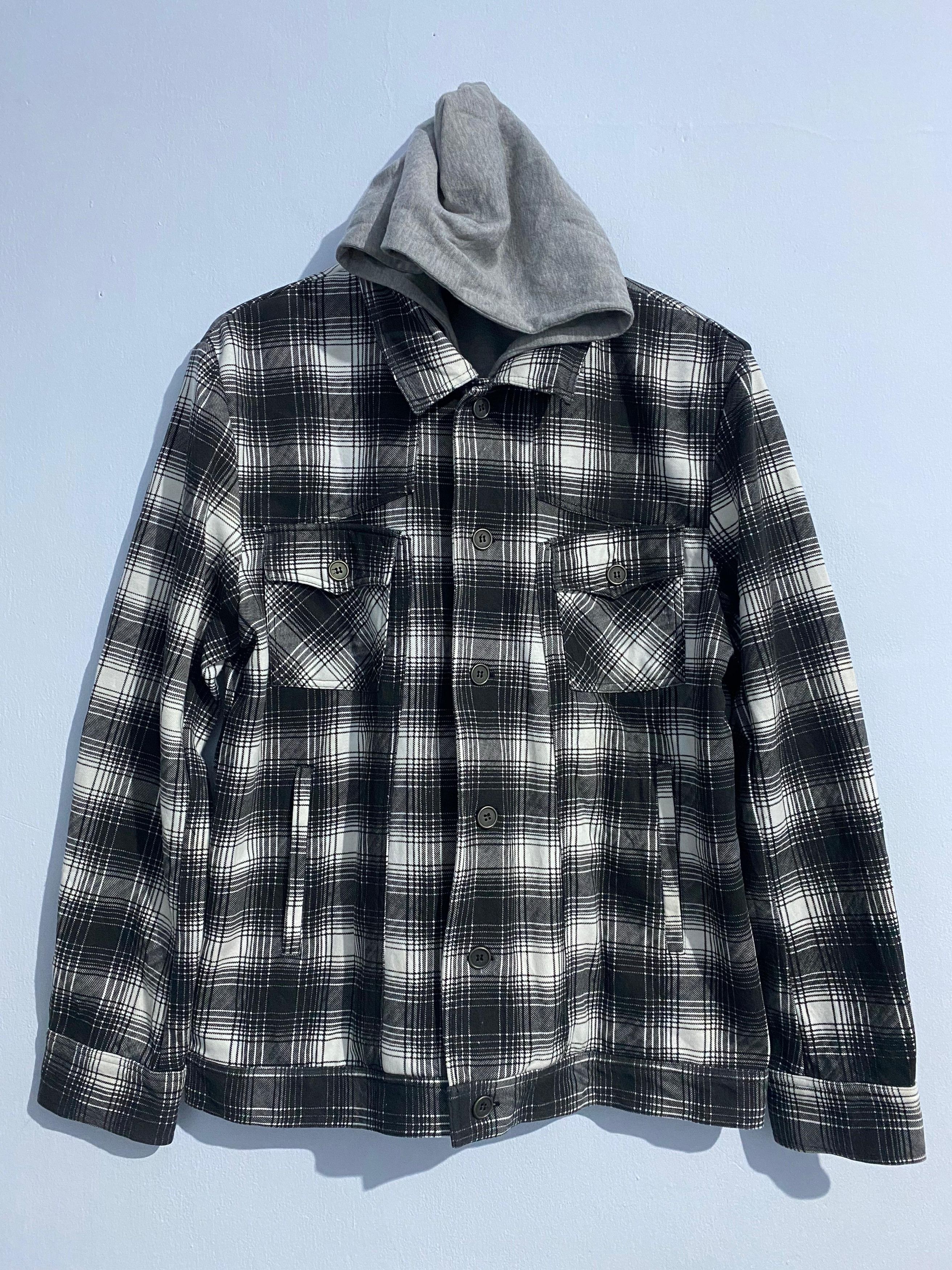 Japanese Brand Veterano double layer zipp hoodie plaid Size US L / EU 52-54 / 3 - 1 Thumbnail