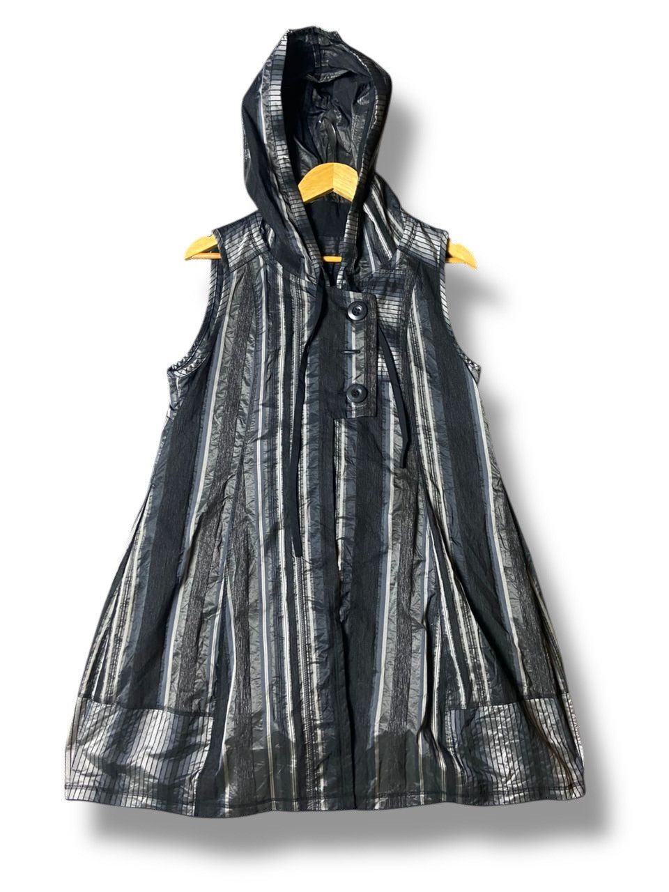 Japanese Brand × Vintage EIKO AKONDO Brand Sleeveless Hooded Jacket (127) Size US XXS / EU 40 - 1 Thumbnail