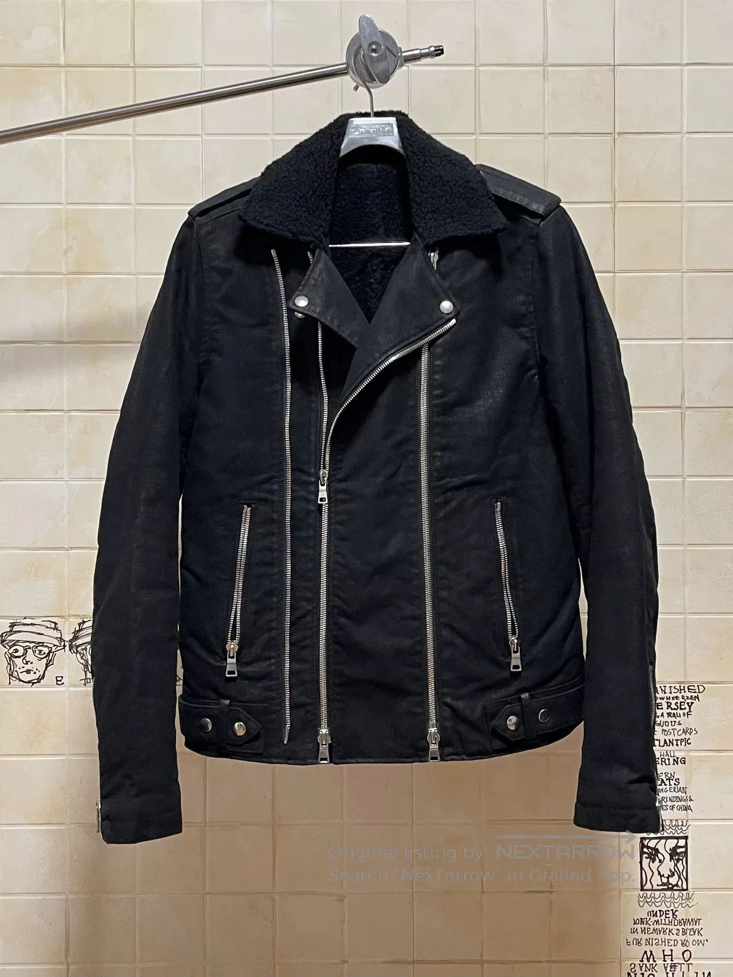 Balmain BALMAIN Biker Jacket with Asymmetrical Zipper. Size US L / EU 52-54 / 3 - 1 Thumbnail