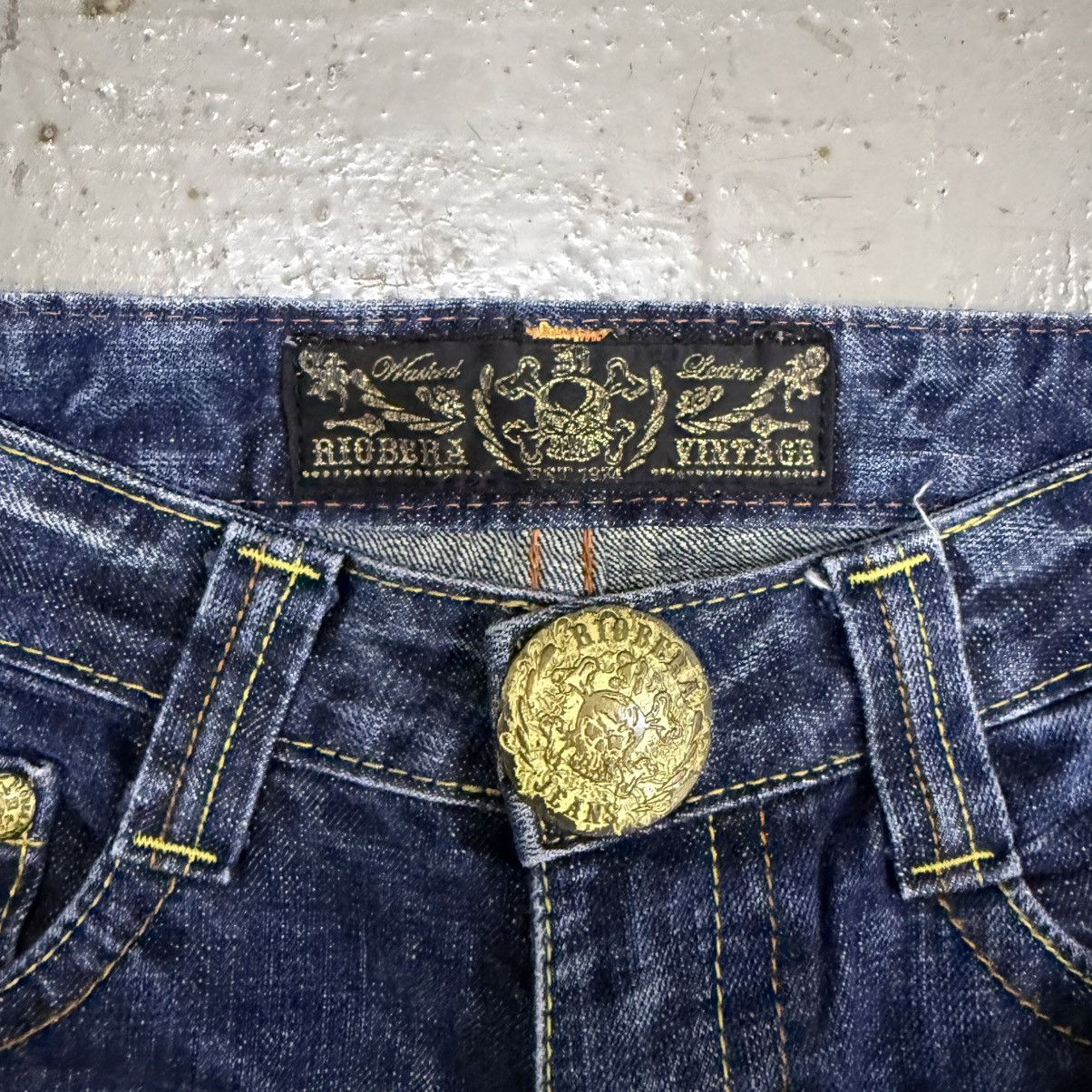 Beauty Beast 🔥Flared🔥 Japanese Riobera Rhine Stone Jeans🔥 Size US 26 / EU 42 - 5 Thumbnail