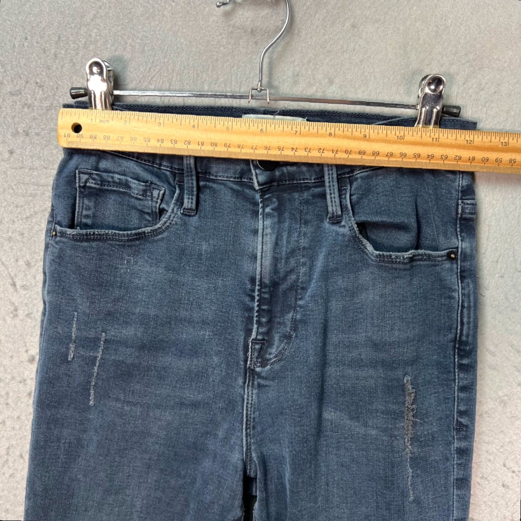 Frame FRAME Jeans Skinny High-Rise Blue Denim Womens Size 26- Waist 25 in 5-Pocket Stretch Size 26" / US 2 / IT 38 - 5 Thumbnail