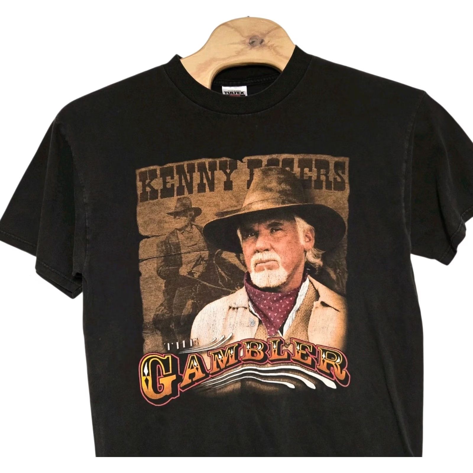 Vintage VINTAGE 90s KENNY ROGERS THE GAMBLER MOVIE PROMO T-Shirt XL Black Mens Concert Shirt Size US XL / EU 56 / 4 - 2 Thumbnail