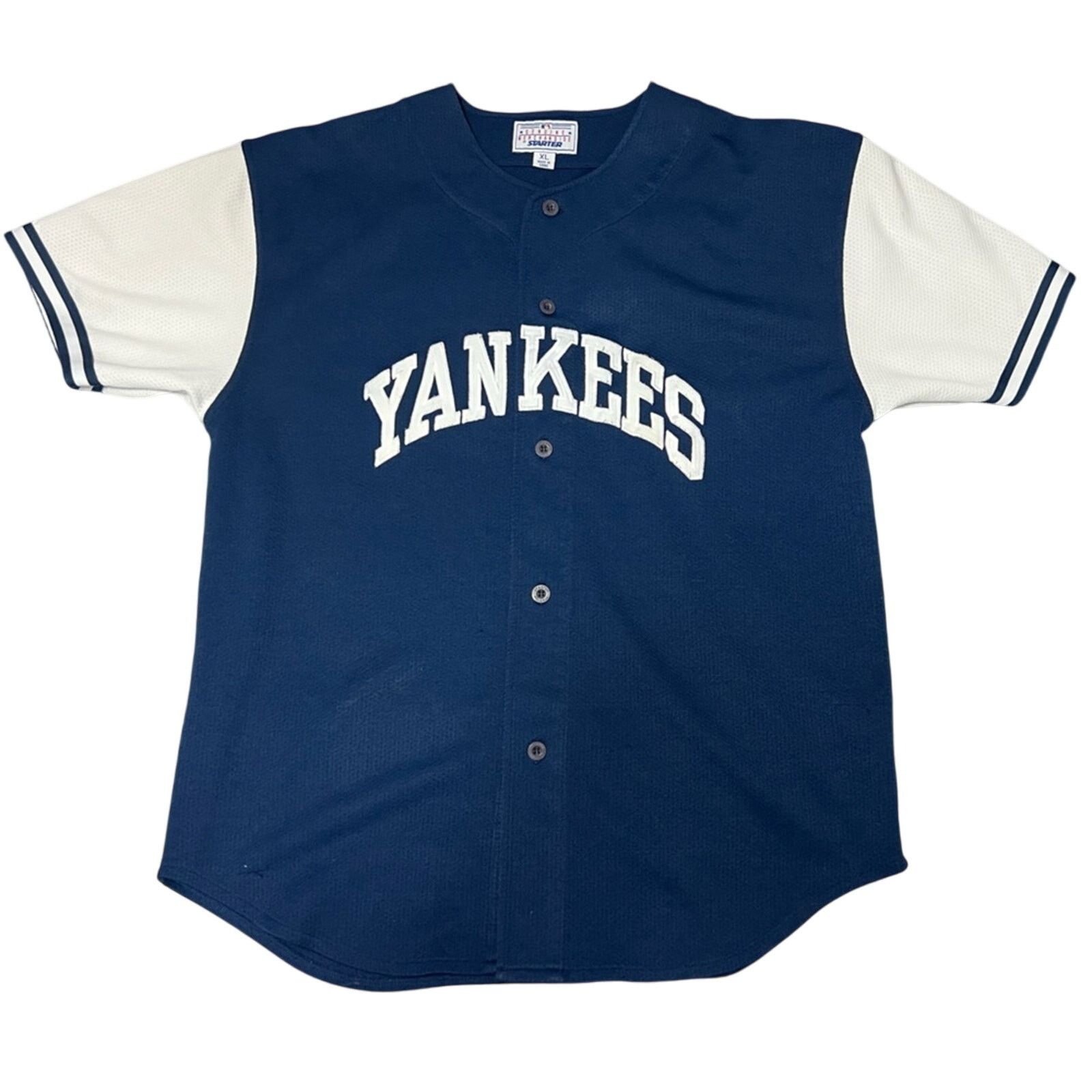 Starter Vintage Starter New York Yankees Sewn Jersey Sz XL LIKE NEW Size US XL / EU 56 / 4 - 1 Thumbnail