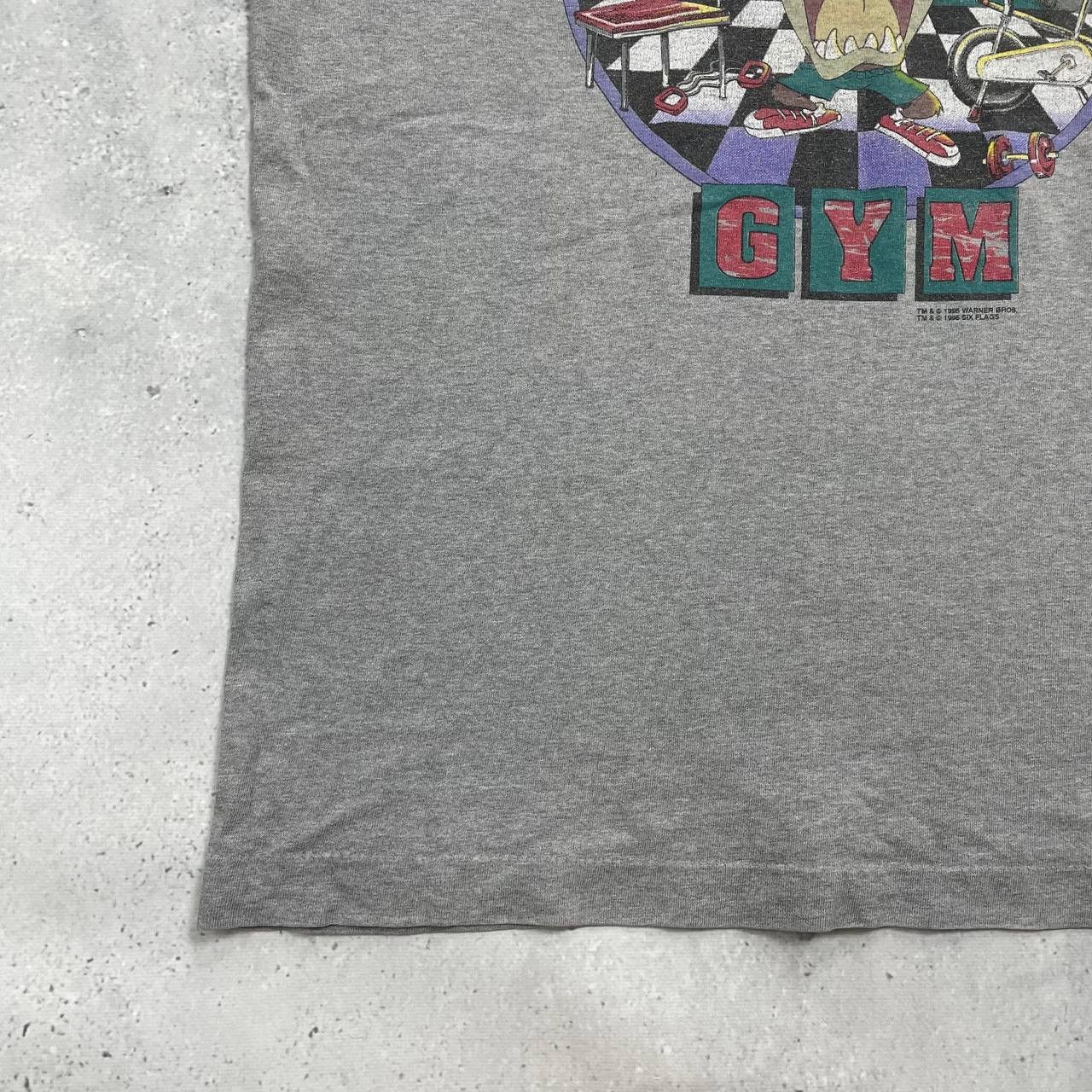 Vintage × Warner Bros Vintage 1996 Taz Six Flags Gym Cartoon Single Stitch T Shirt Size US L / EU 52-54 / 3 - 14 Thumbnail