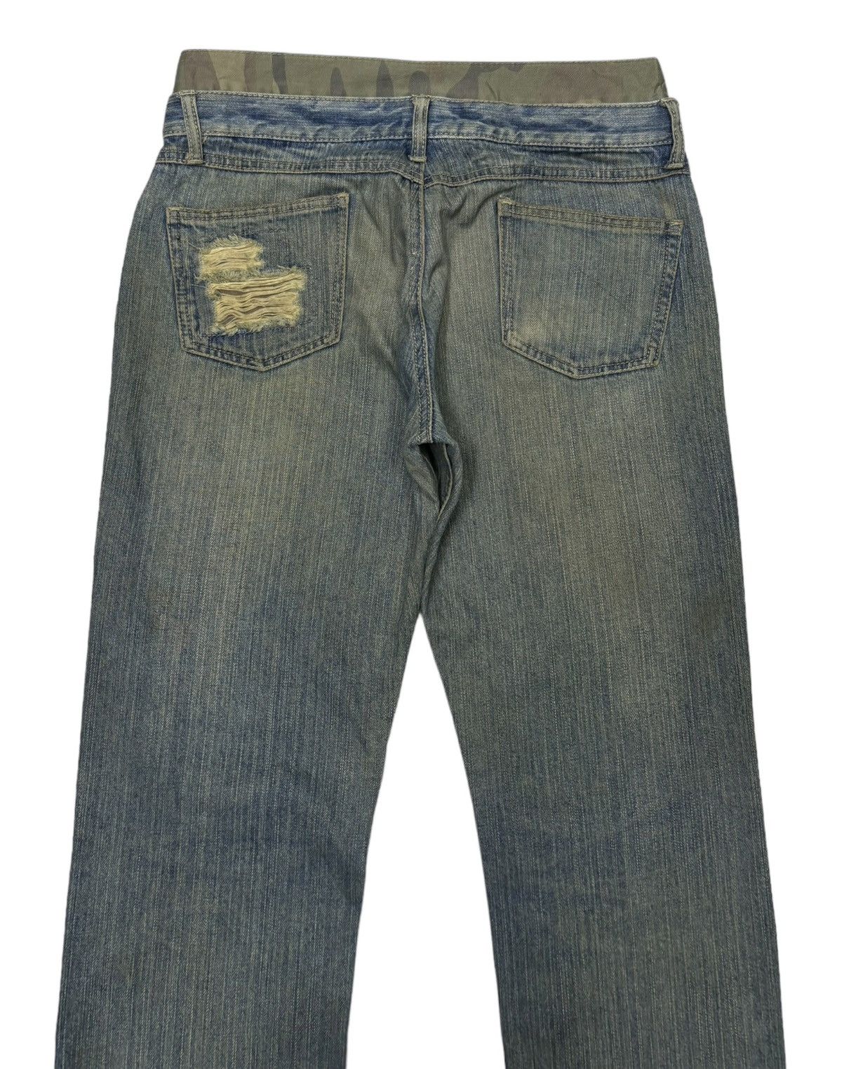 PPFM × Tornado Mart 🔥TORNADO MART DOUBLE WAIST DISTRESSED CUSTOMADE DENIM JEANS Size US 31 - 6 Thumbnail