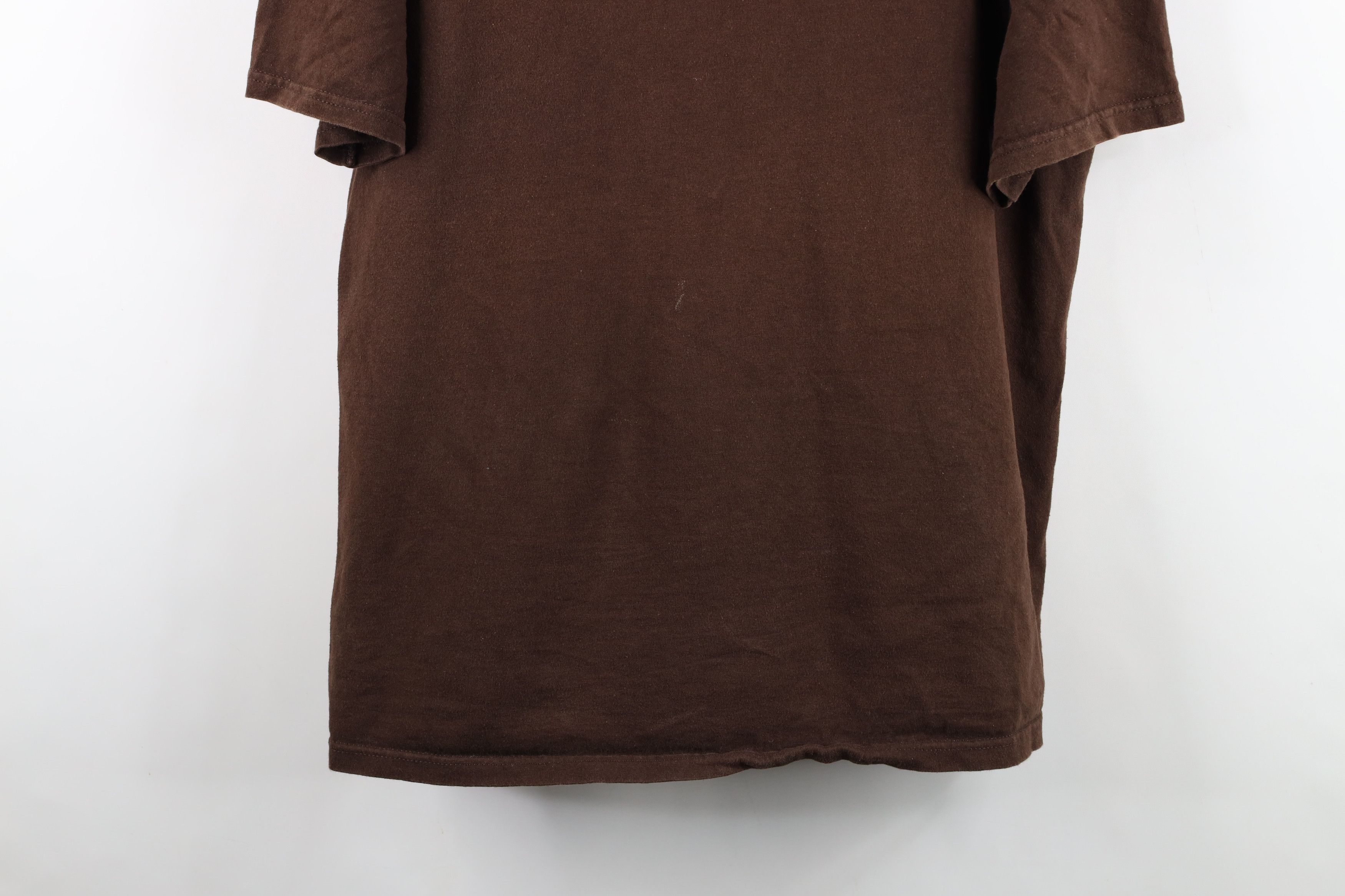 Vintage Vintage Y2K Streetwear Blank Short Sleeve T-Shirt Brown Size US L / EU 52-54 / 3 - 3 Thumbnail