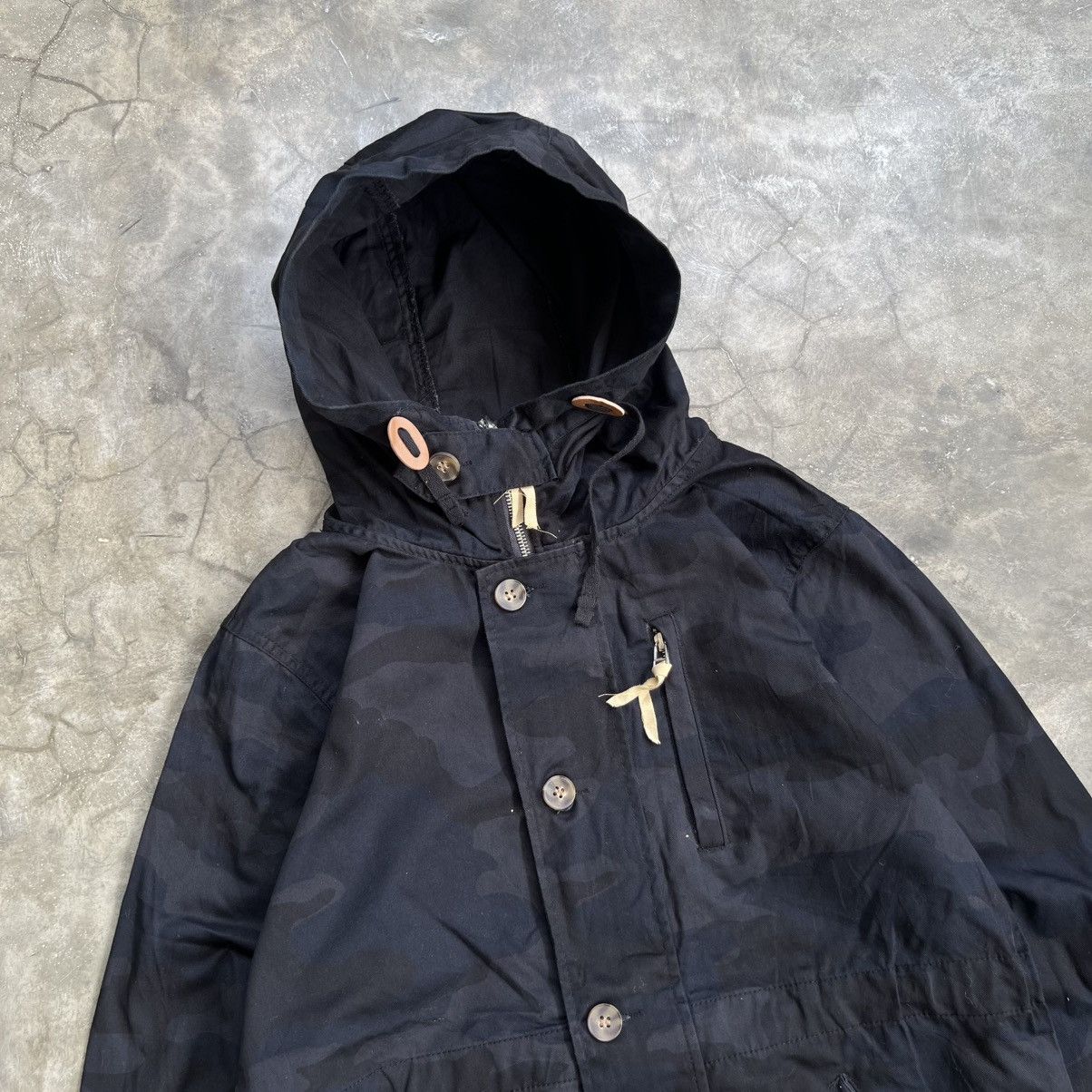 Issey Miyake 2000’s Tete Homme Navy Camo Parka Jacket Size US M / EU 48-50 / 2 - 3 Thumbnail