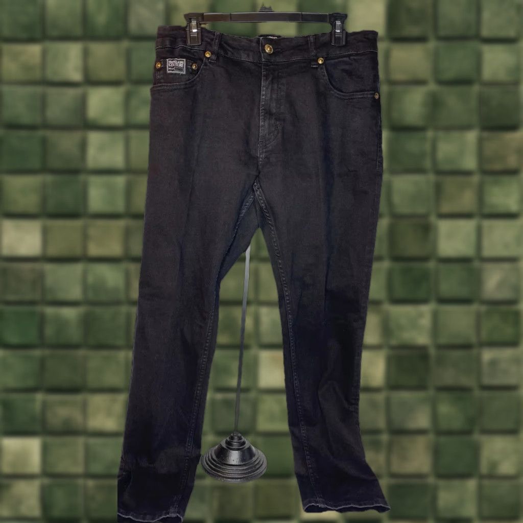 VINTAGE Versace Jeans Couture Slim Fit Black Denim Men's Jeans