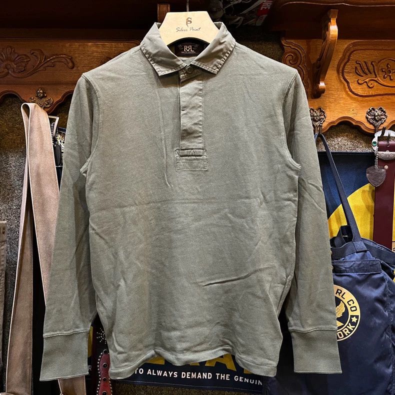 RRL Ralph Lauren RRL Ralph Lauren Green base knitted long sleeved shirt Size US S / EU 44-46 / 1 - 1 Thumbnail