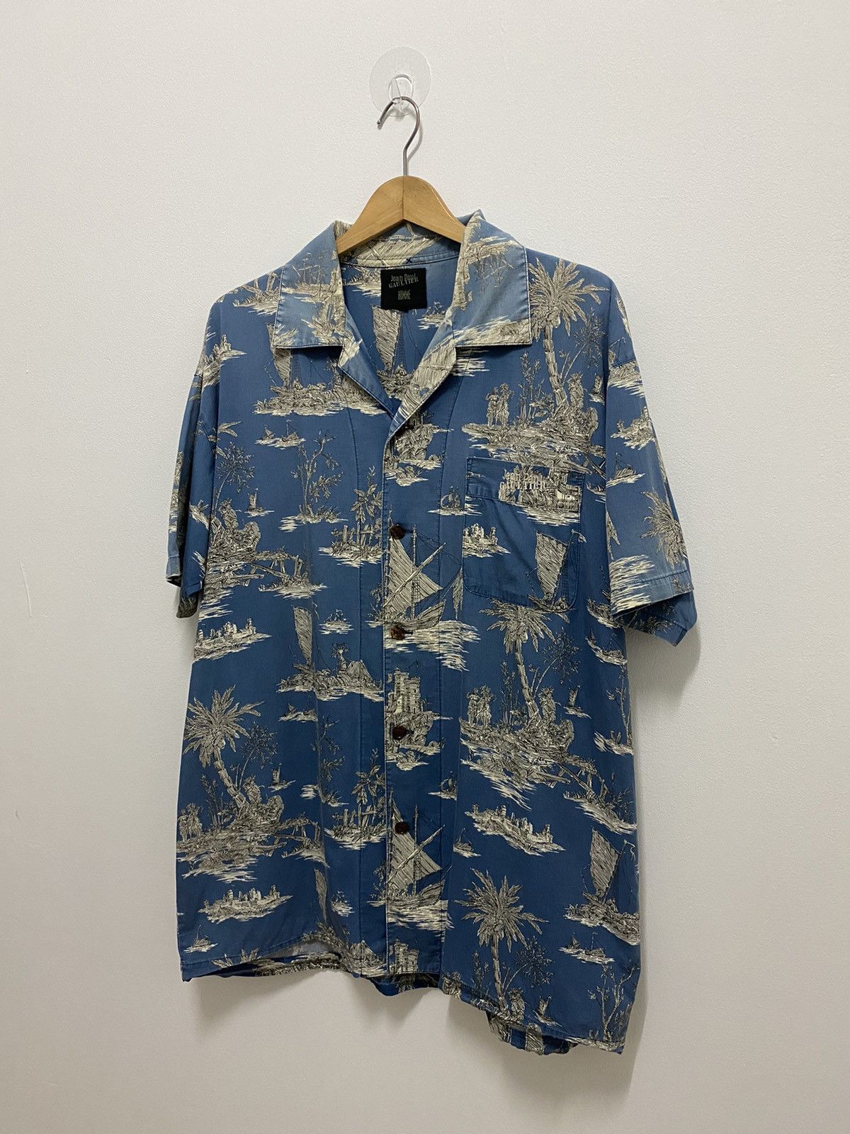Jean Paul Gaultier Jean Paul Gaultier Homme Hawaii Style Open Collar Shirts Size US M / EU 48-50 / 2 - 4 Thumbnail