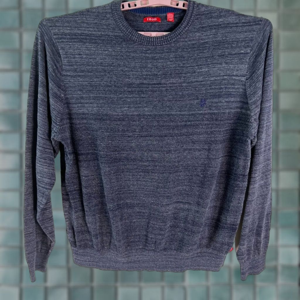 Izod Izod Sweater Mens 2XL Blue Striped Knitted Long Sleeves Pullover Size US XXL / EU 58 / 5 - 1 Thumbnail