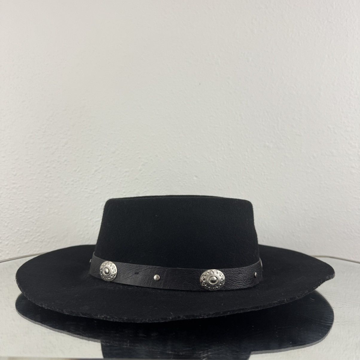 Rockmount Ranch Wear ROCKMOUNT RANCH WEAR Black Wool Concho Western Cowboy Hat Size ONE SIZE - 3 Thumbnail