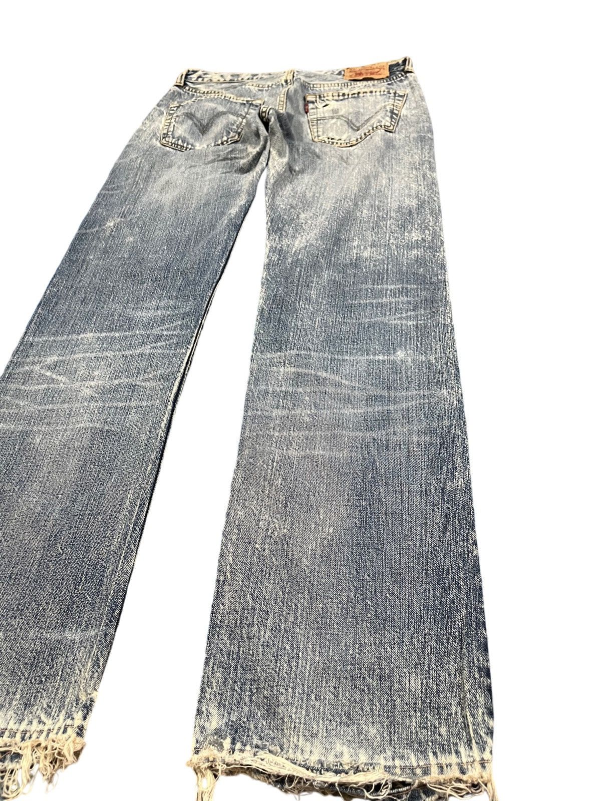 Vintage Levi’s 501 Whiskers Ripped Worn Look Denim