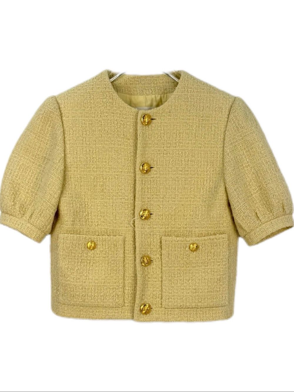 Celine CELINE Tweed Short Jacket Size 34 Size XS / US 0-2 / IT 36-38 - 1 Thumbnail