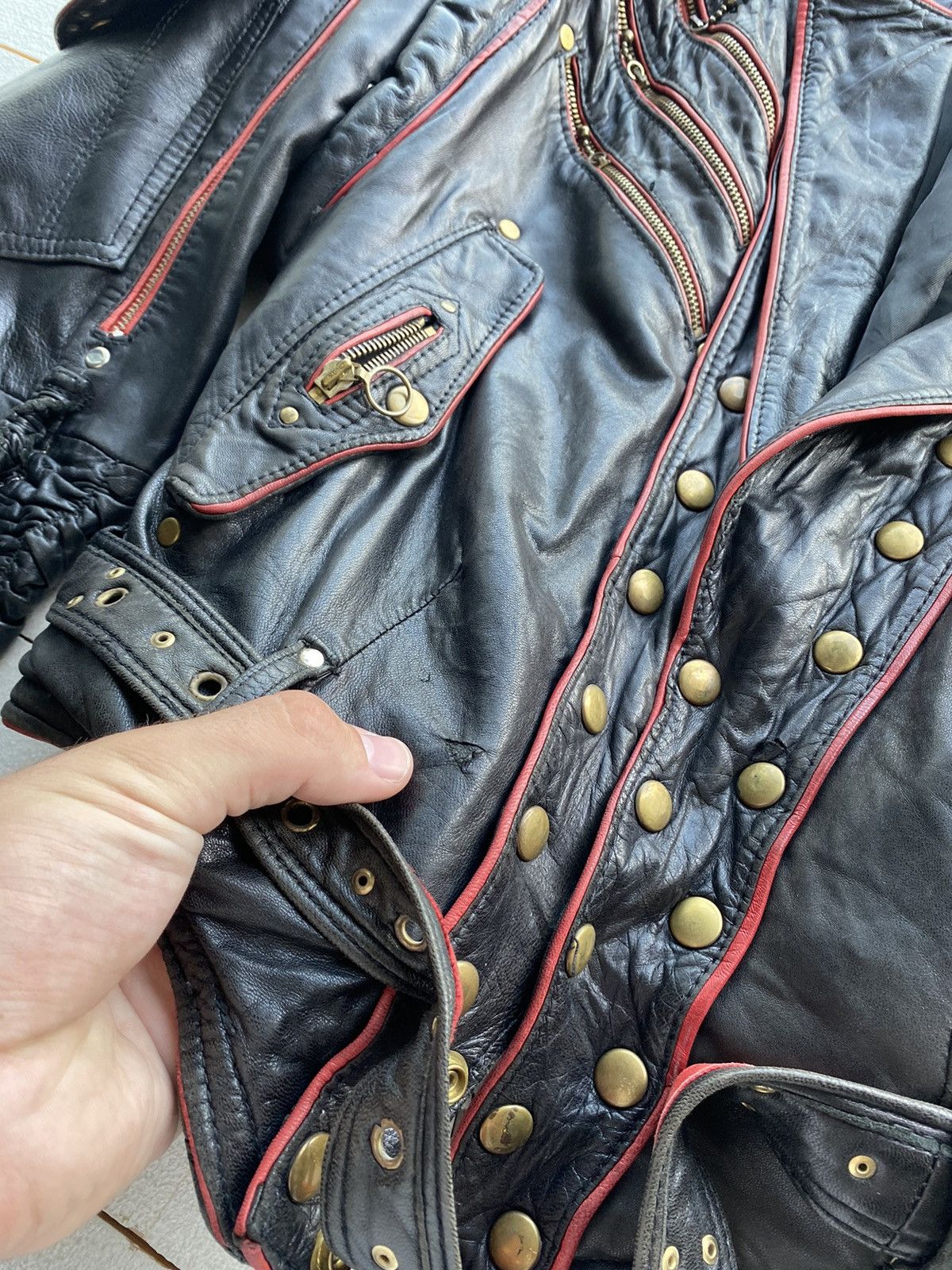 Other 🔗GOTHIC PUNK OPIUM ZIPPER BONDAGE LEATHER JACKET OWENS ISSEY Size US M / EU 48-50 / 2 - 20 Thumbnail