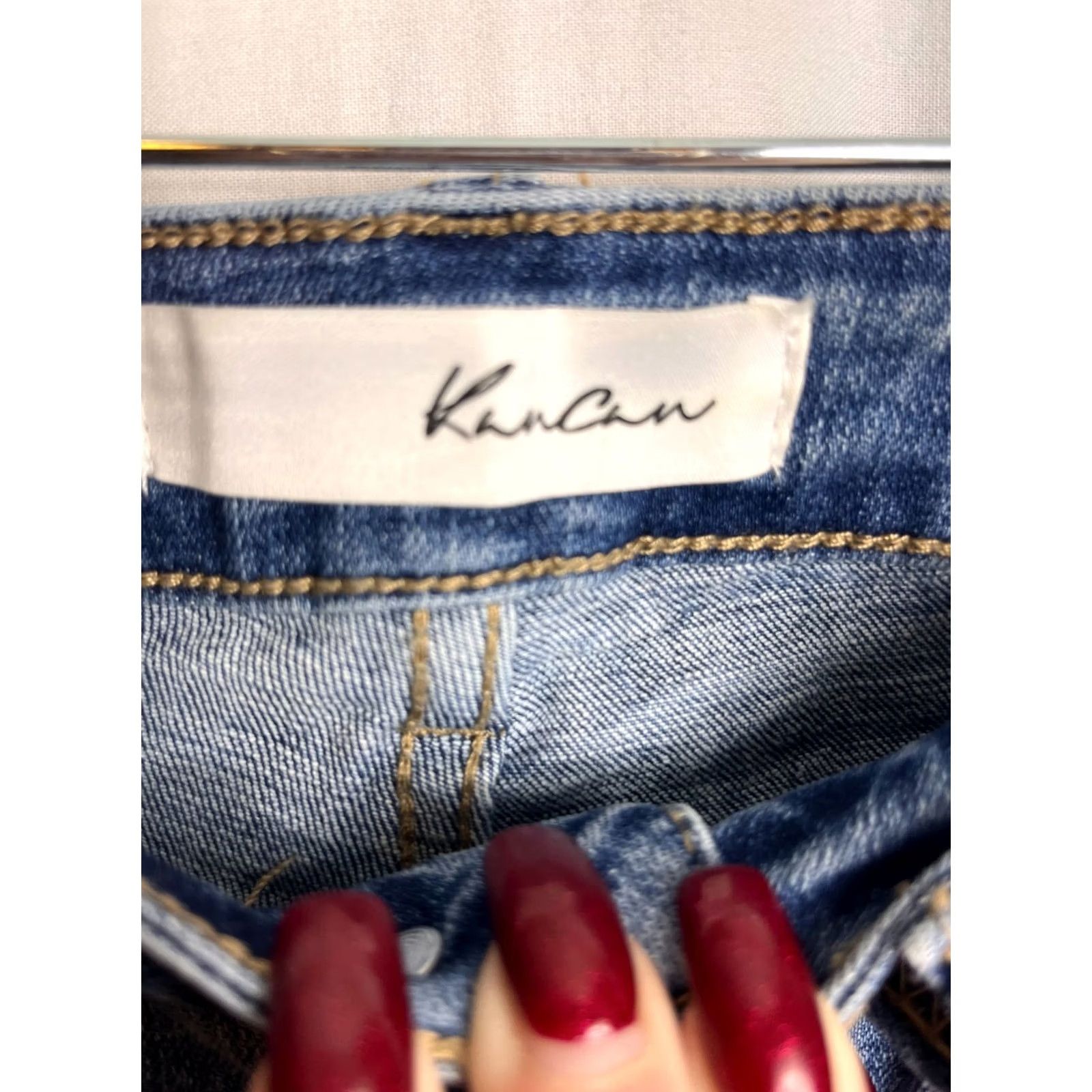 Vintage VINTAGE Kancan Jeans Women Size 1/24 Low Rise Ankle Skinny Destroyed Blue KC6204M 144635 Size 42" / US 20 - 3 Thumbnail