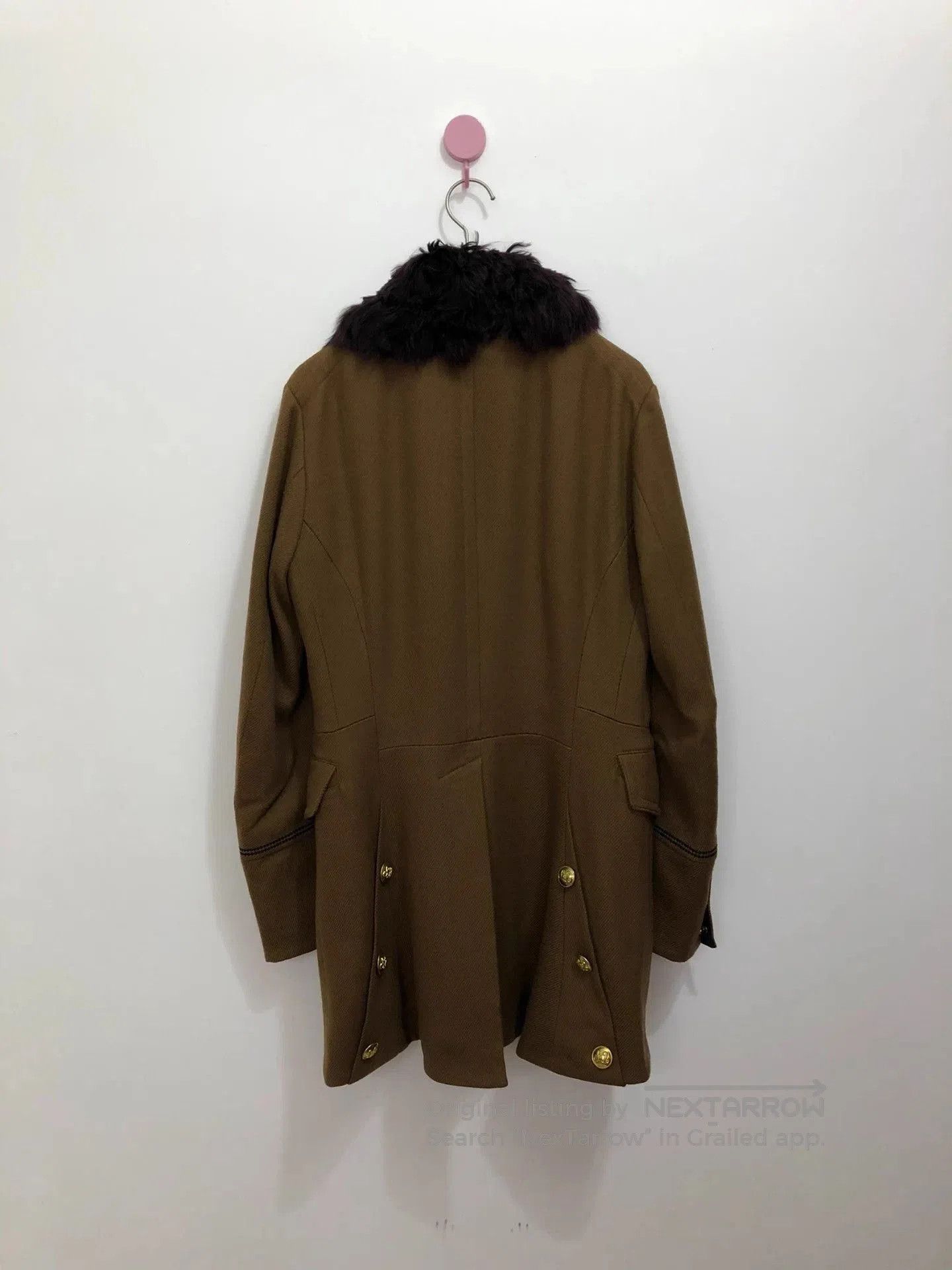 Takahiromiyashita The Soloist. Brown Fur Collar Button-Up Coat Size S. Size US S / EU 44-46 / 1 - 3 Thumbnail