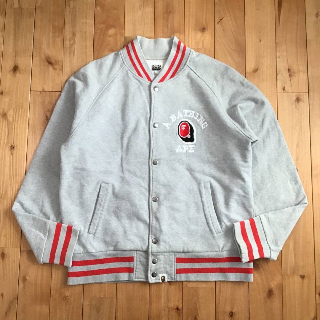 Bape BAPE LOGO sweat varsity jacket a bathing ape NIGO Size US M / EU 48-50 / 2 - 1 Thumbnail
