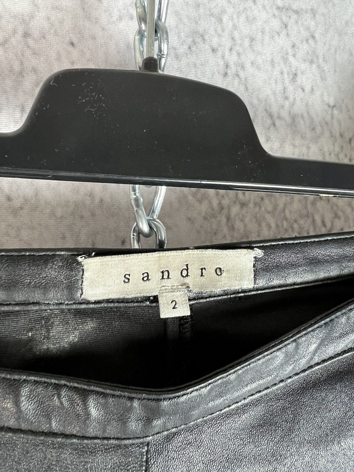 Sandro Black Sandro Leather leggings Pants Size 26" / US 2 / IT 38 - 3 Thumbnail