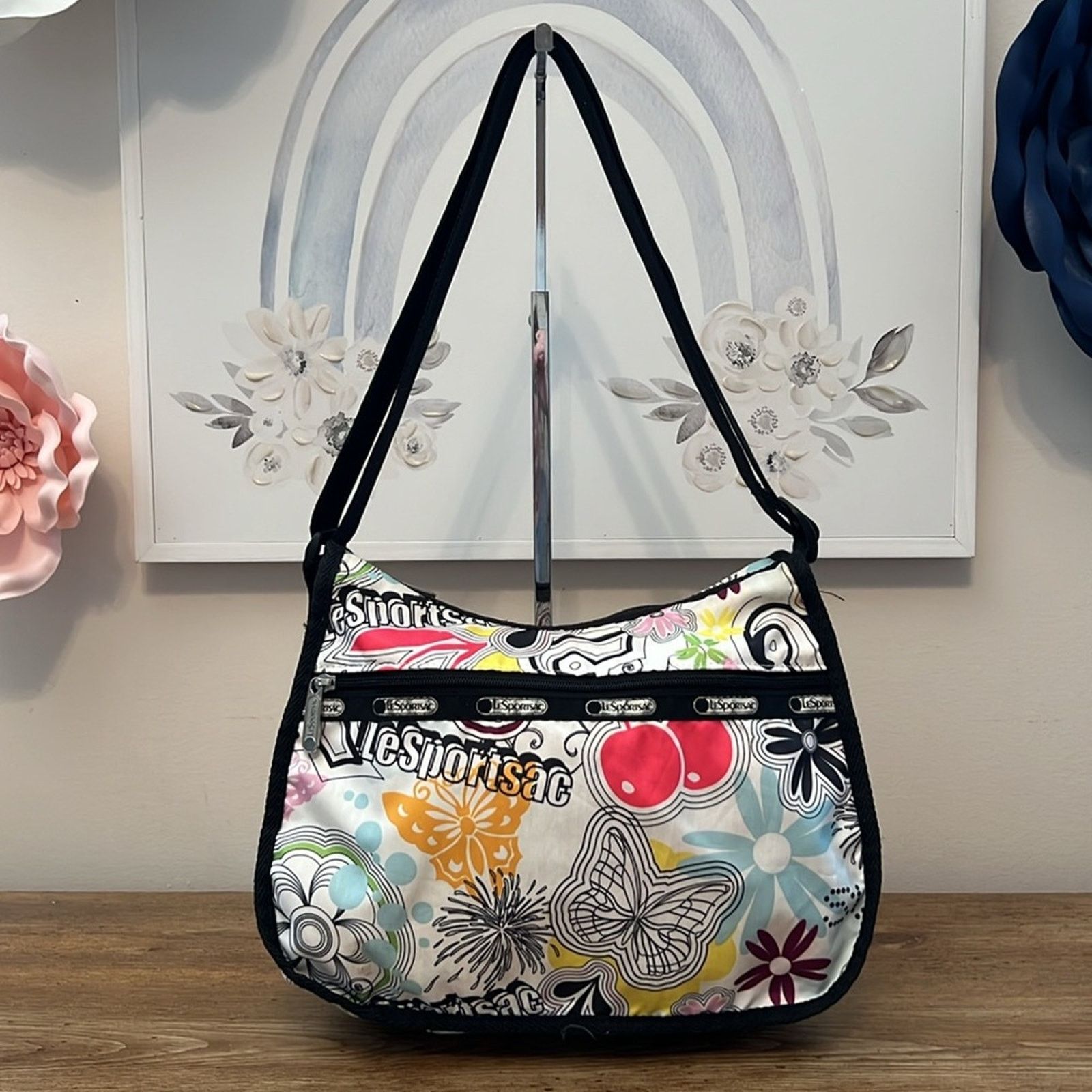 LeSportsac LeSportSac Classic Hobo in Butterfly and Floral Print Size ONE SIZE - 1 Thumbnail