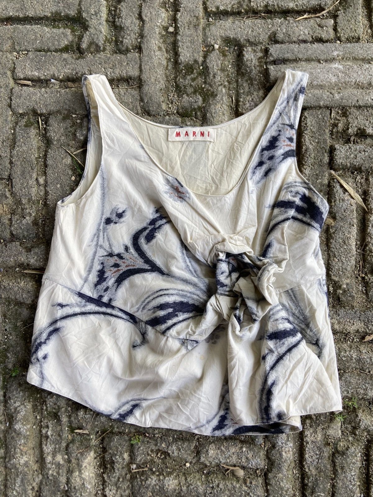 Marni Marni abstract print knotted detail top. Size M / US 6-8 / IT 42-44 - 1 Thumbnail