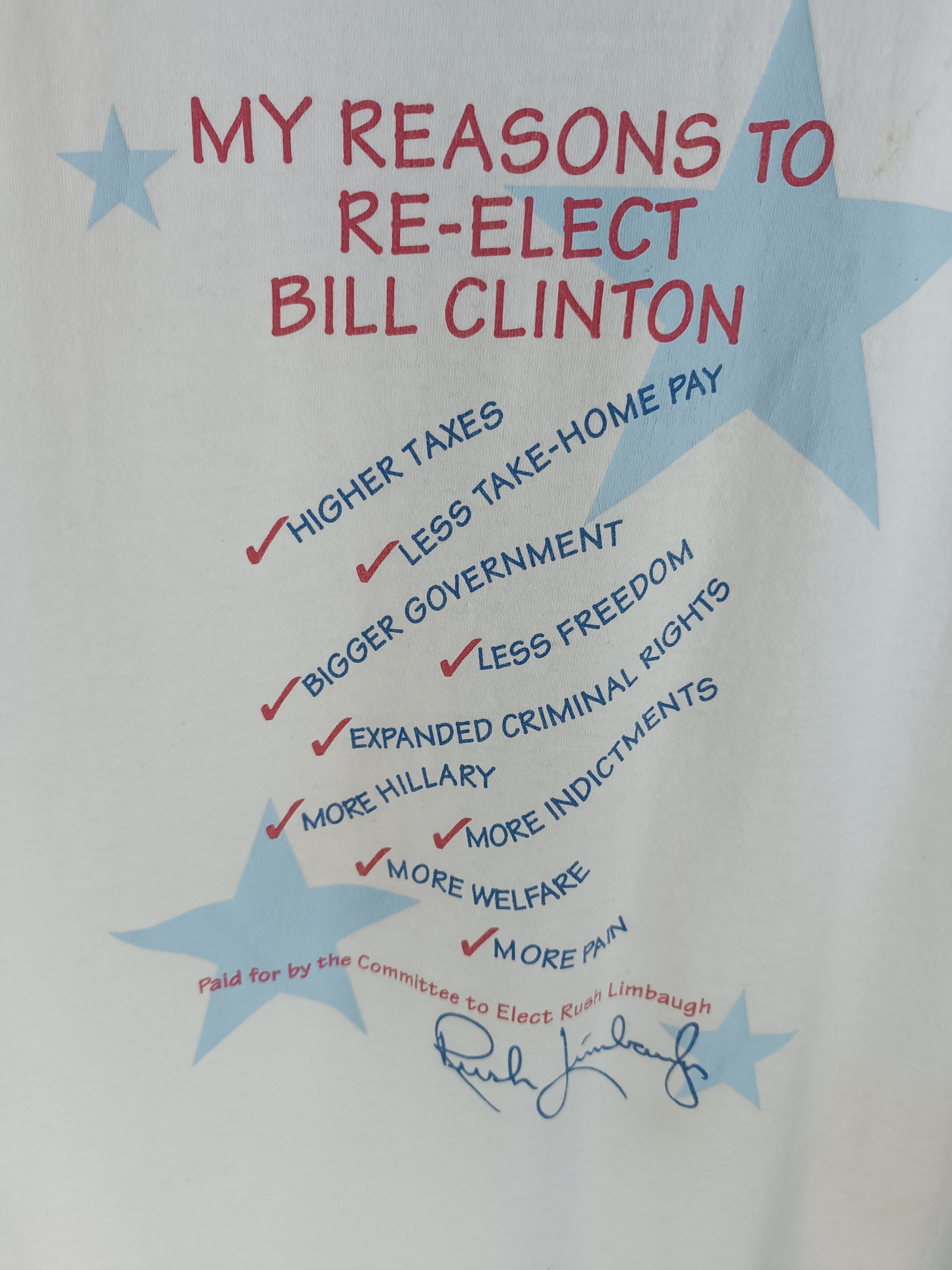 Vintage VINTAGE 90'S USA PRESIDENT ELECTION FUNNY TEE Size US XL / EU 56 / 4 - 13 Thumbnail