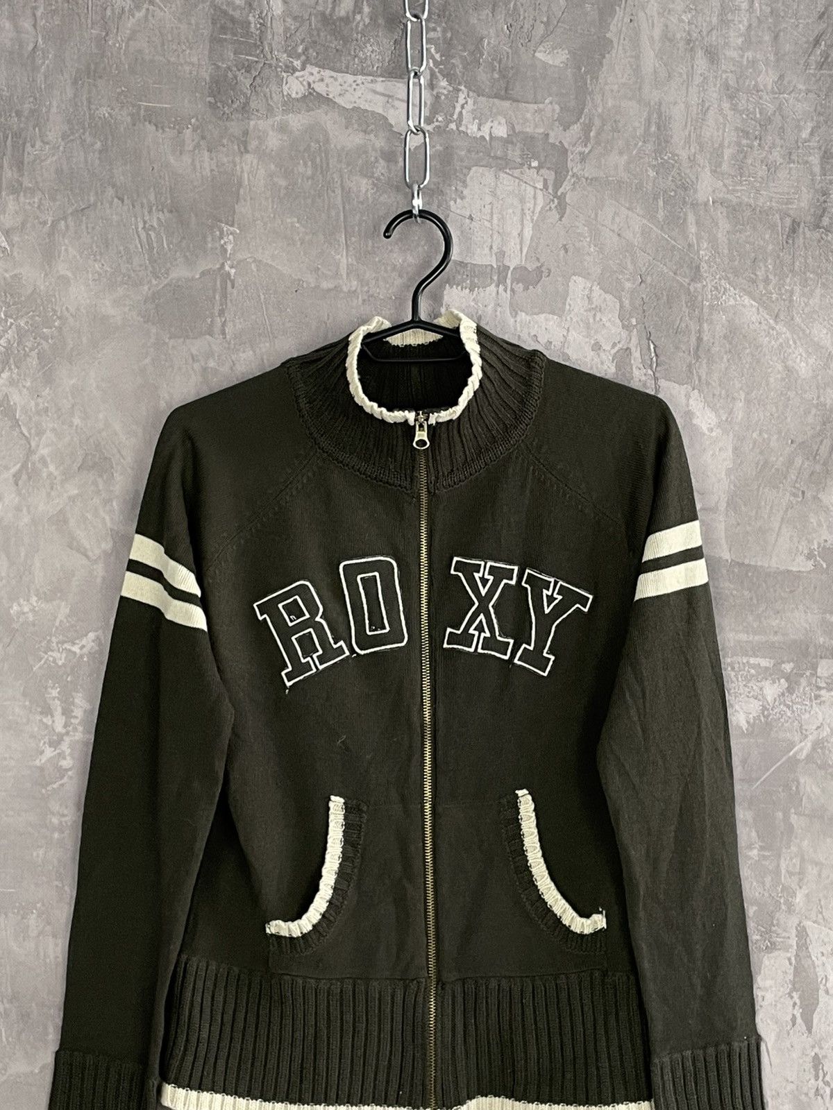 Japanese Brand × Quiksilver Roxy Y2K Knit 1/3 Zip Archive Type Sweater Size M / US 6-8 / IT 42-44 - 2 Thumbnail