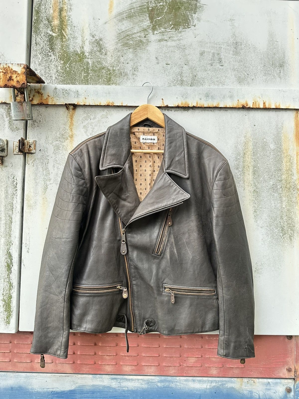 Massimo Osti Massimo Double Collar Leather Jacket Size US M / EU 48-50 / 2 - 1 Thumbnail