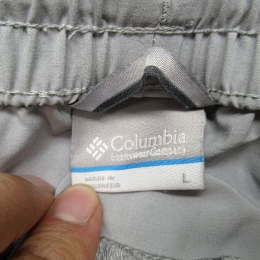 Vintage Columbia Jogger Pants Men Large Gray 32x29 Omni Shield Moisture Wicking Drawstring Adjustable Waist Casual Activewear Running Hiking Gym Workout Size US 33 - 6 Thumbnail