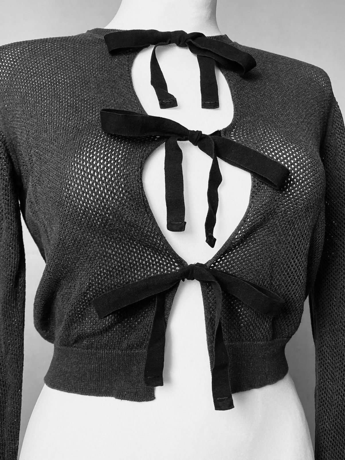 Prada Archive Spring Summer 2009 Prada Collection sweater with Bow Size S / US 4 / IT 40 - 10 Thumbnail